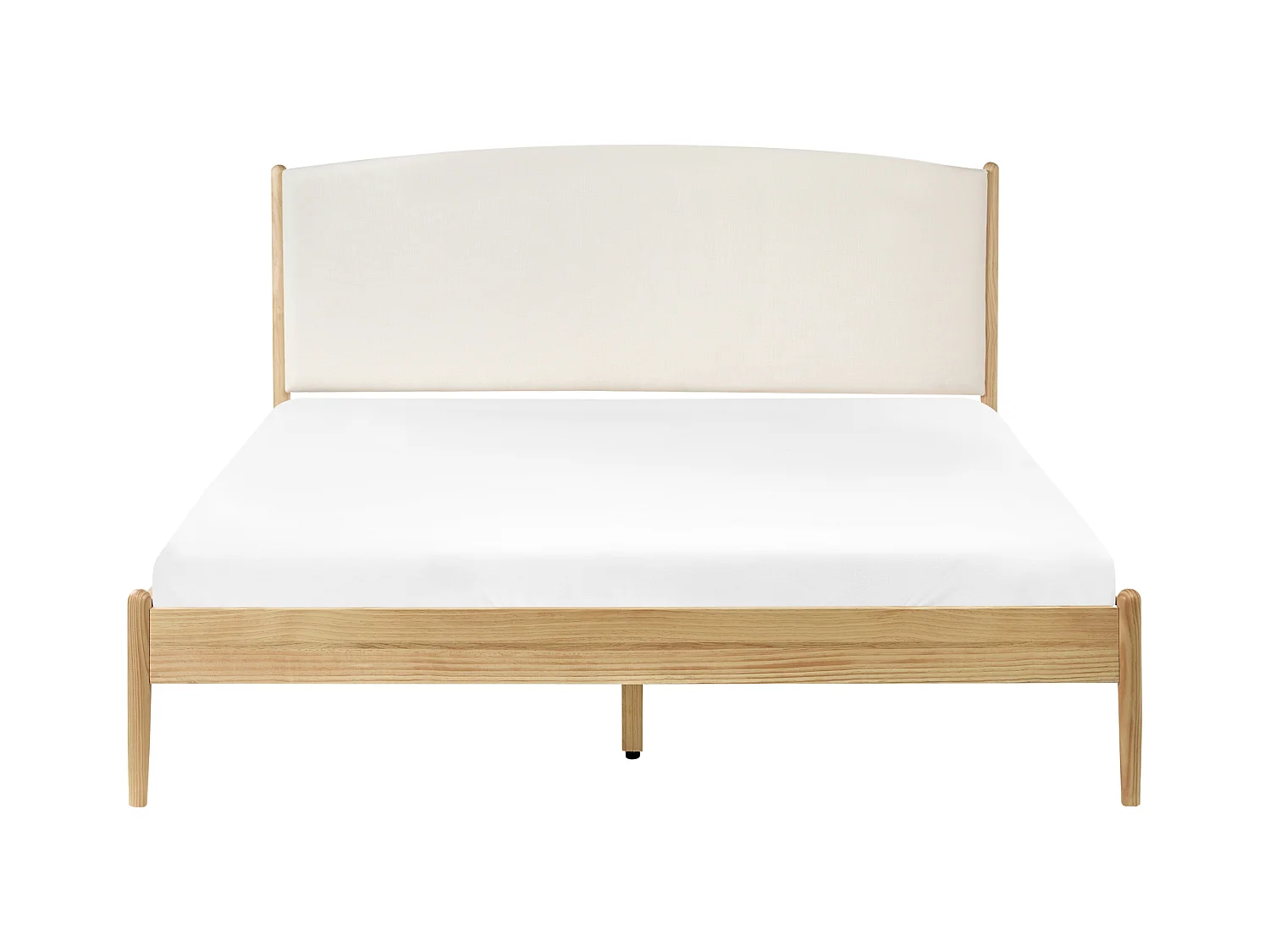 Lit avec sommier Bois de pin CLAIRAC 160 x 200 cm Marron clair