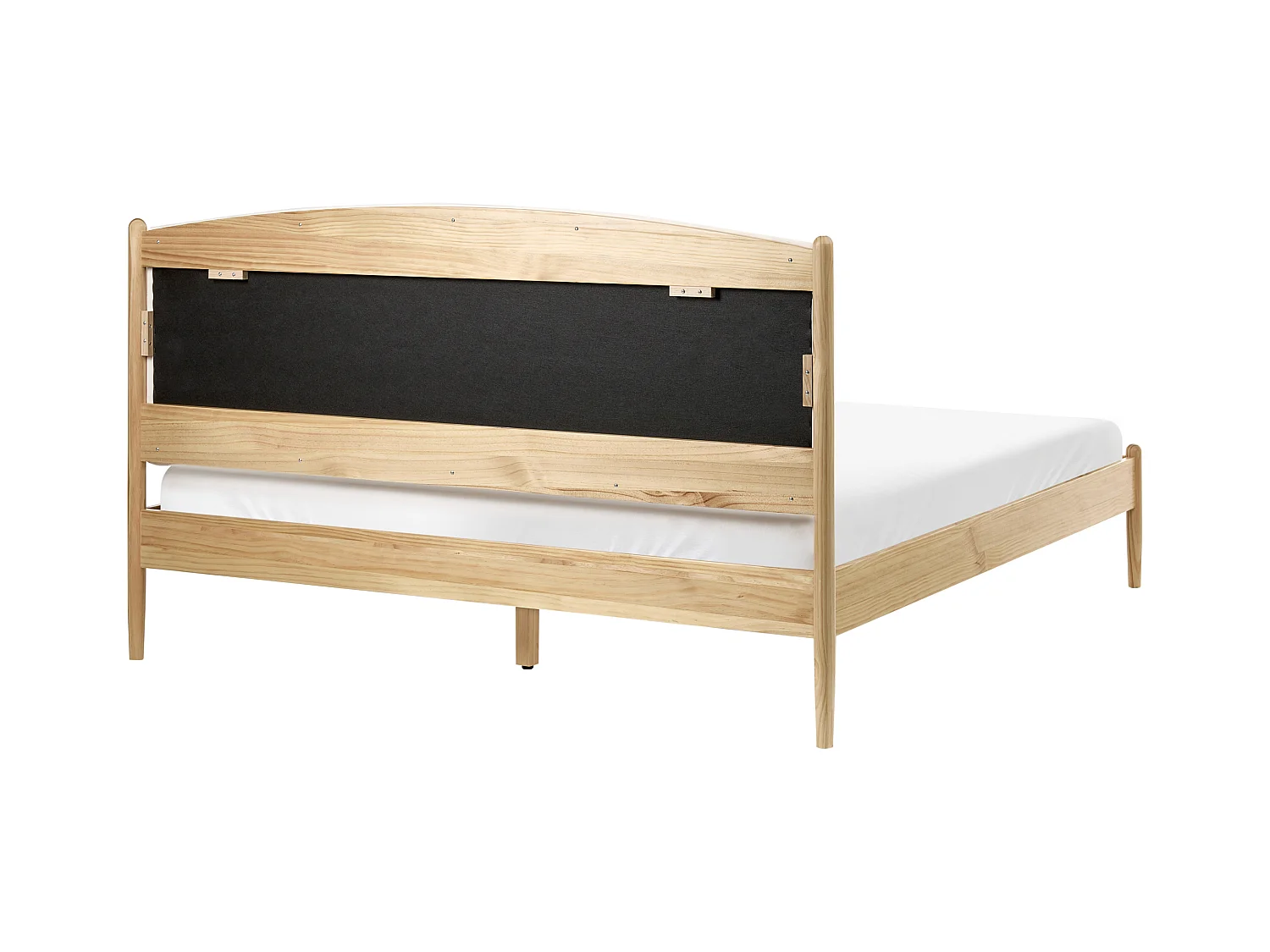 Lit avec sommier Bois de pin CLAIRAC 160 x 200 cm Marron clair