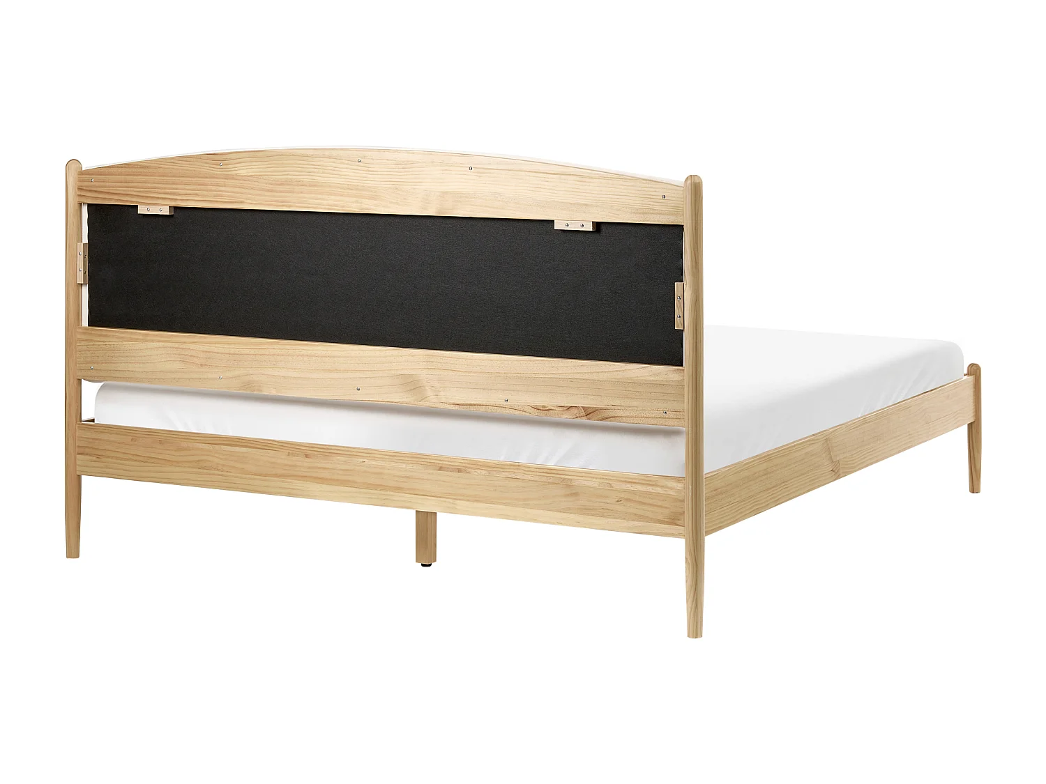 Lit avec sommier Bois de pin CLAIRAC 160 x 200 cm Marron clair