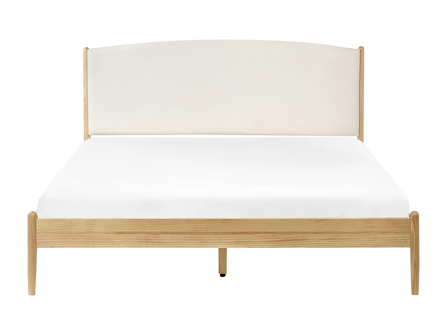 Lit avec sommier Bois de pin CLAIRAC 160 x 200 cm Marron clair