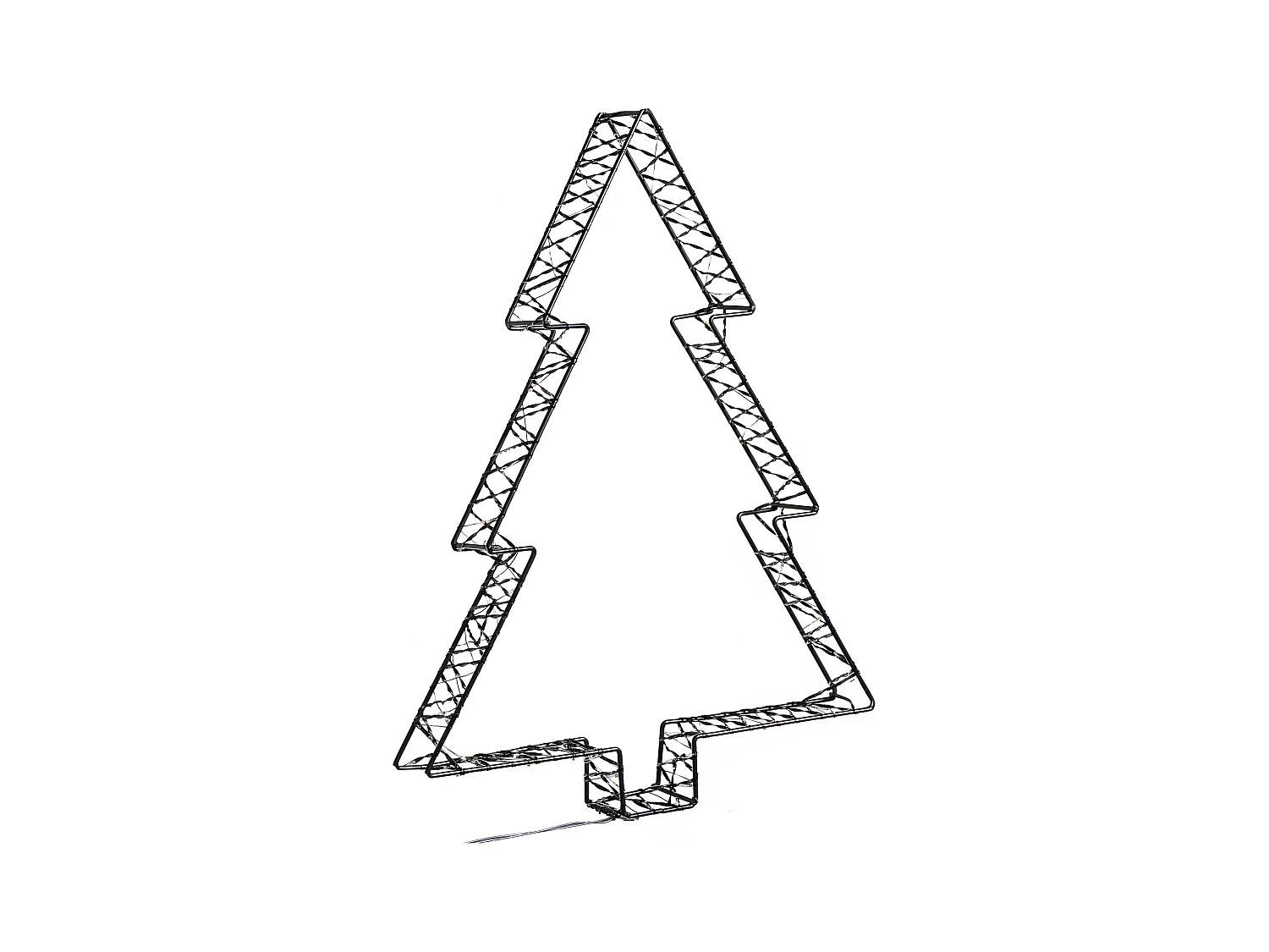 Décoration extérieure LED LOFSEN Arbre de Noël 45/35/25 cm Noir