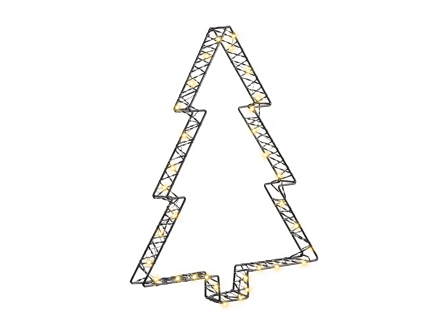 Décoration extérieure LED LOFSEN Arbre de Noël 45/35/25 cm Noir