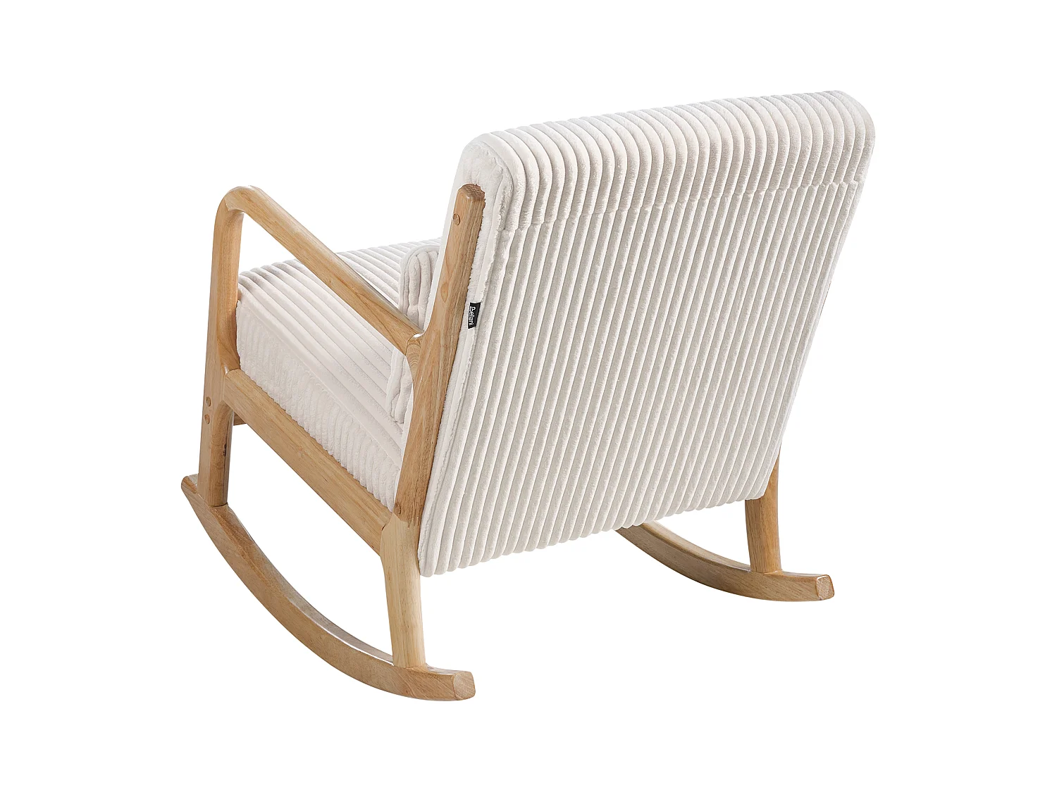 Fauteuil à bascule SORSELE Velours côtelé Blanc