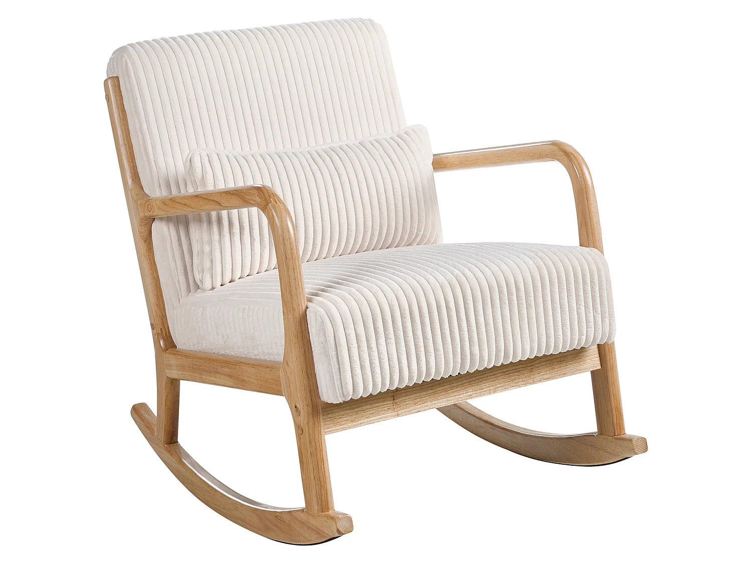 Rocking Chair SORSELE Corduroy White
