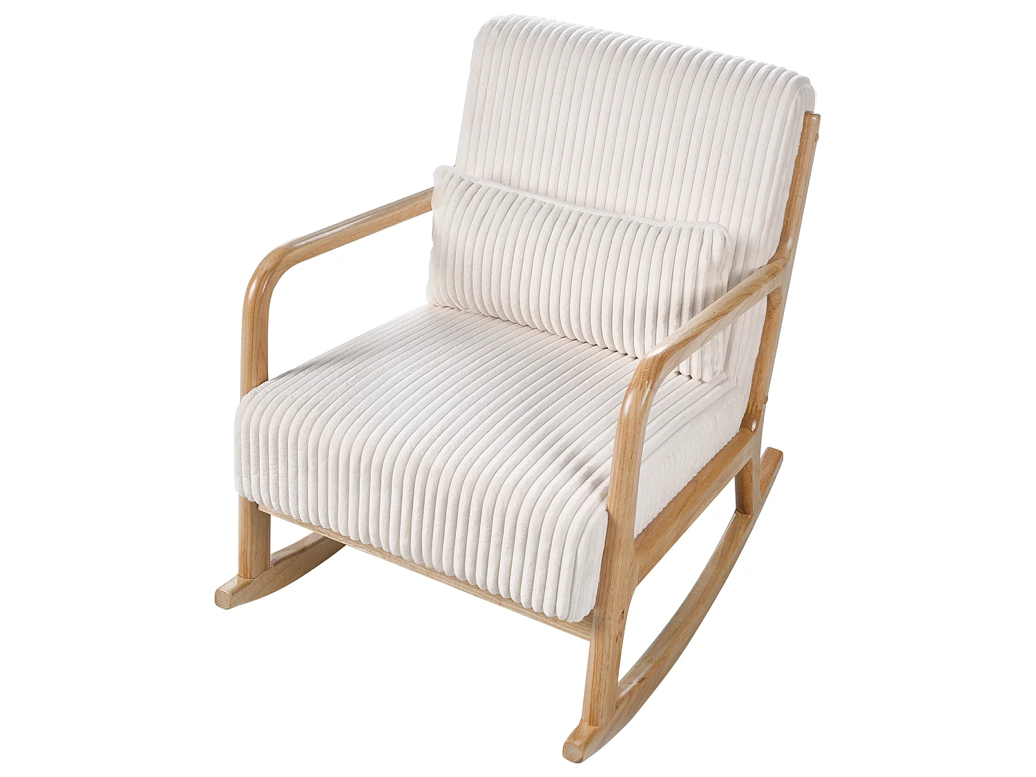 Rocking Chair SORSELE Corduroy White