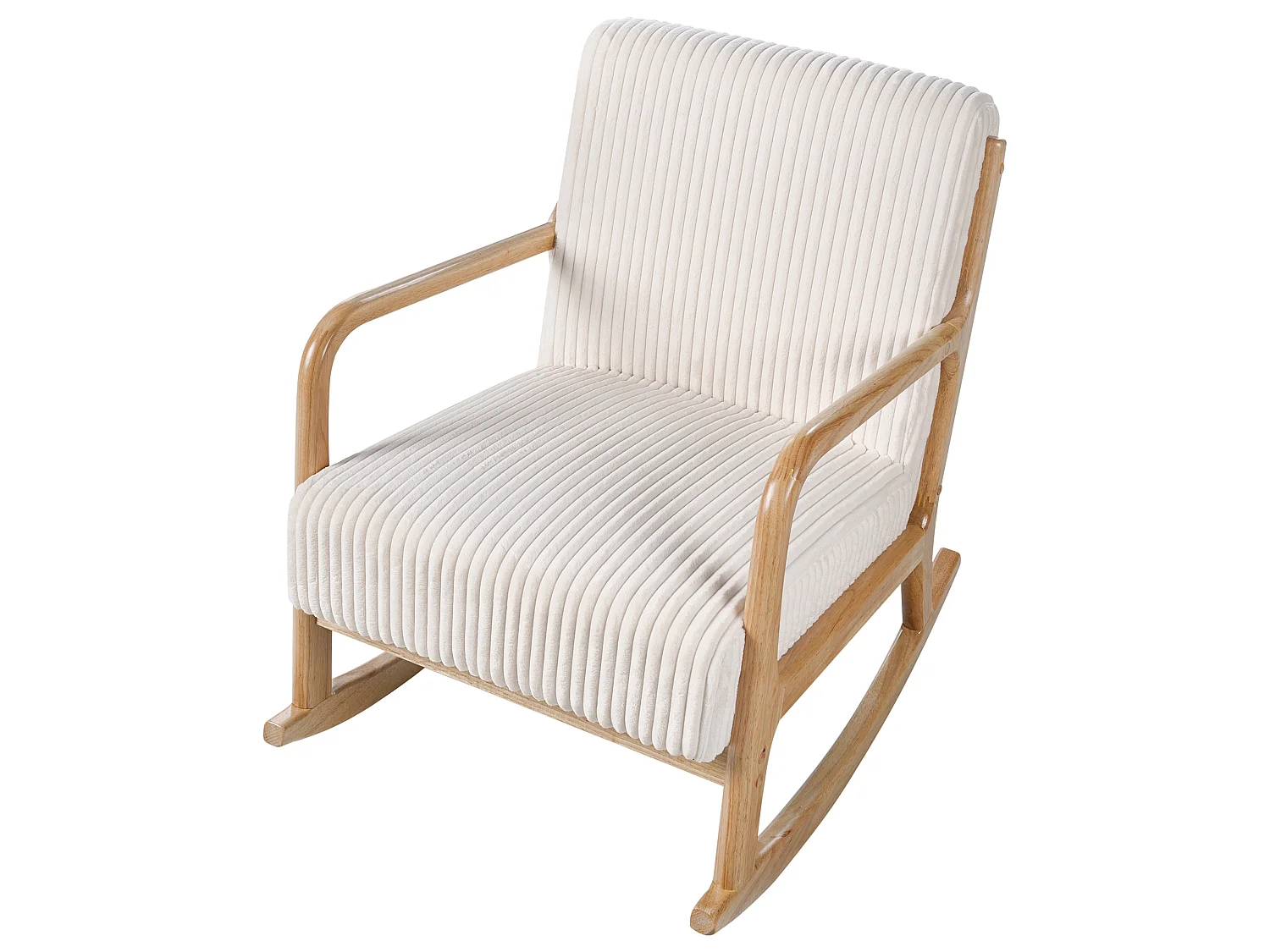 Rocking Chair SORSELE Corduroy White