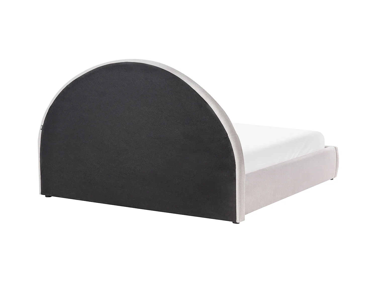 Lit ottoman Tissu MOUZON 180 x 200 cm Beige clair