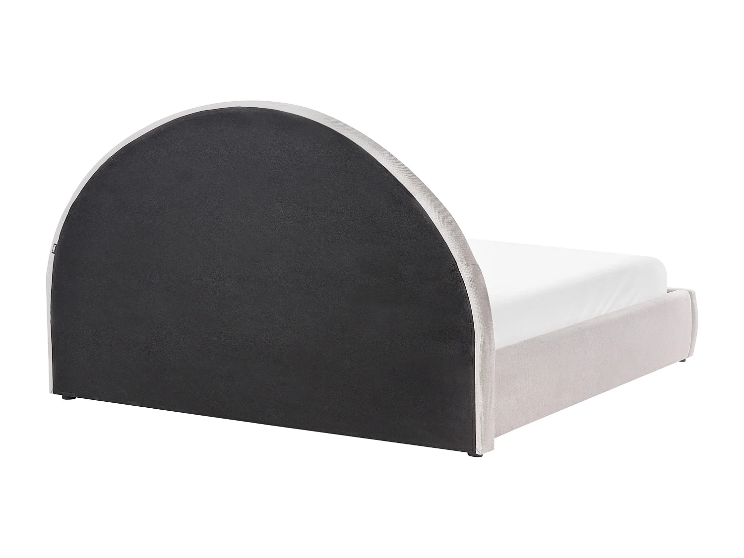 Lit ottoman Tissu MOUZON 180 x 200 cm Beige clair