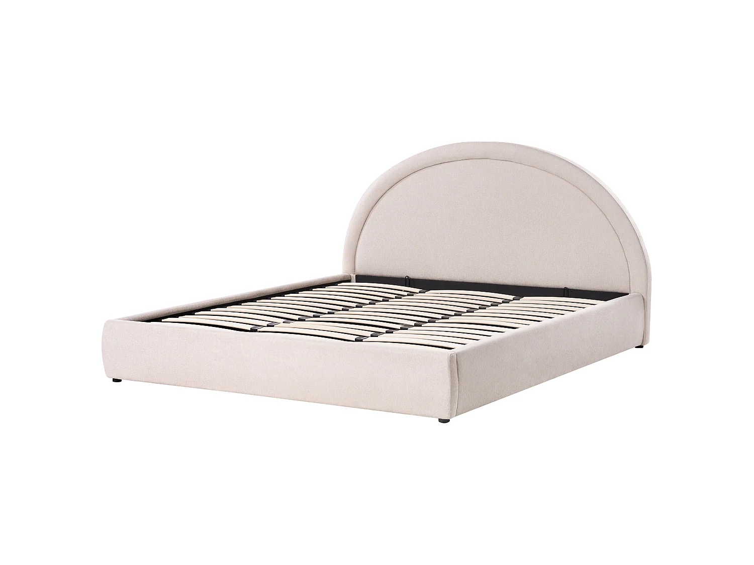 Lit ottoman MOUZON Tissu Beige clair 180 x 200 cm