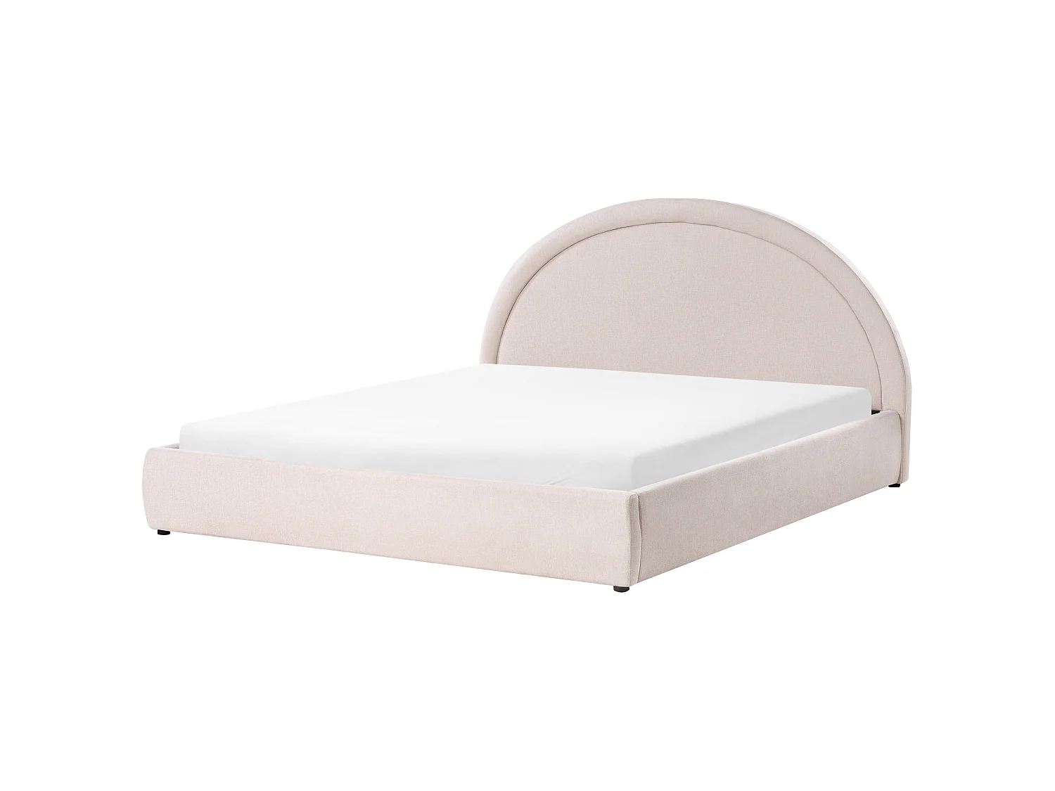 Lit ottoman MOUZON Tissu Beige clair 180 x 200 cm