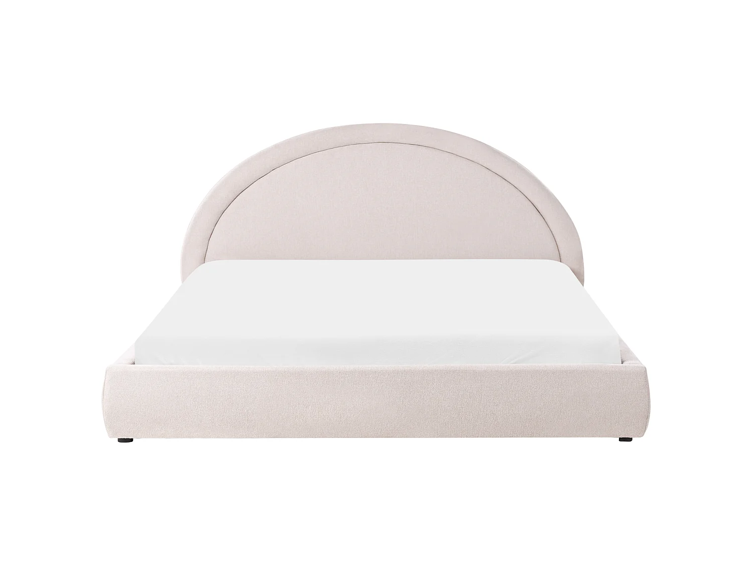 Lit ottoman MOUZON Tissu Beige clair 180 x 200 cm