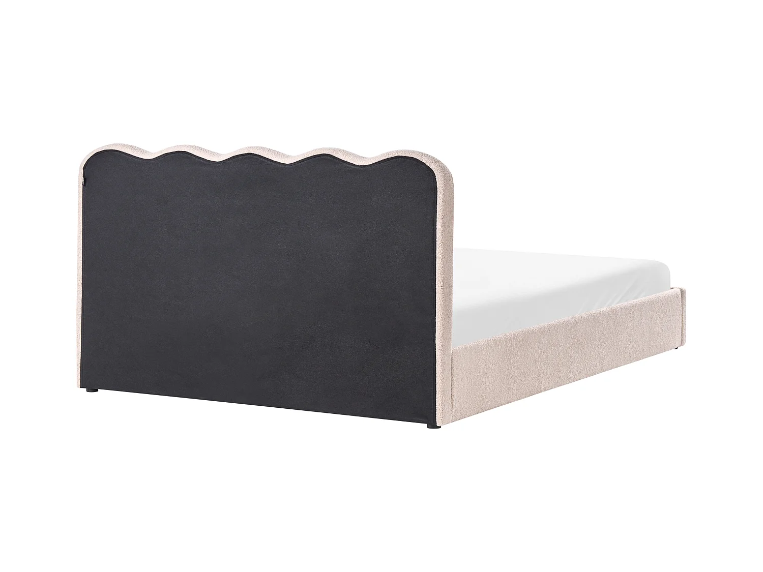 Lit ottoman Bouclé NANTERRE 180 x 200 cm Beige