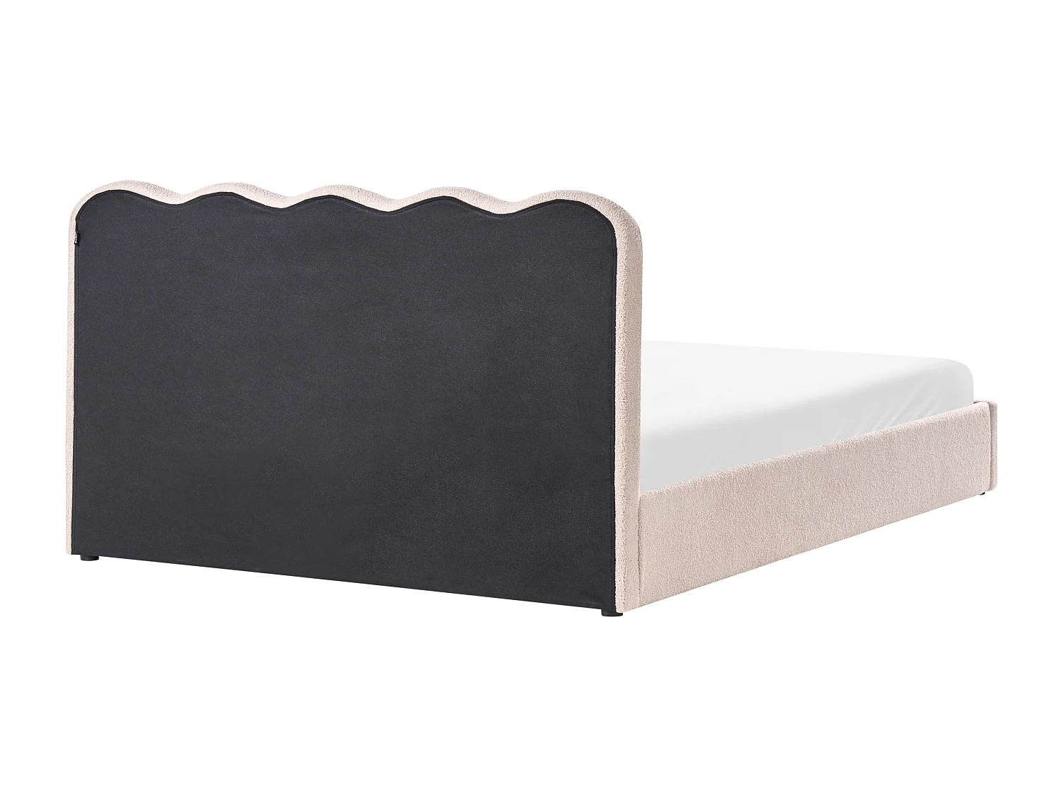 Lit ottoman Bouclé NANTERRE 180 x 200 cm Beige