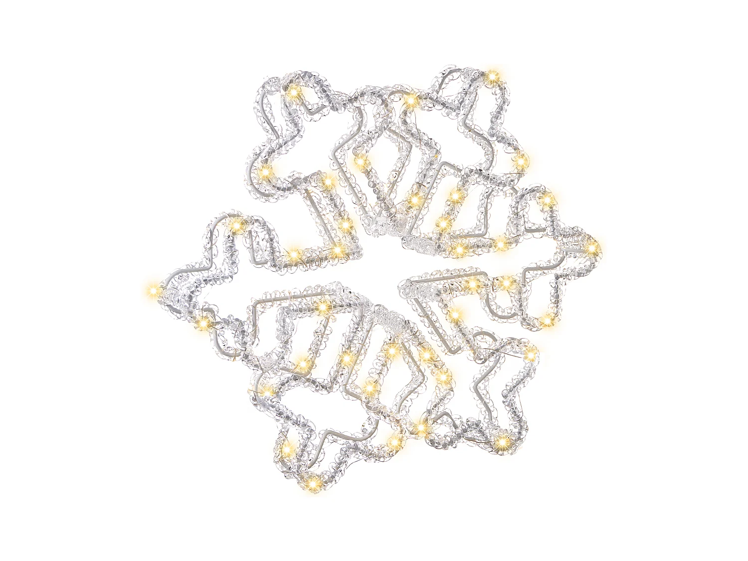 Décoration extérieure LED SILVERAN Flocon de neige 28 cm Blanc