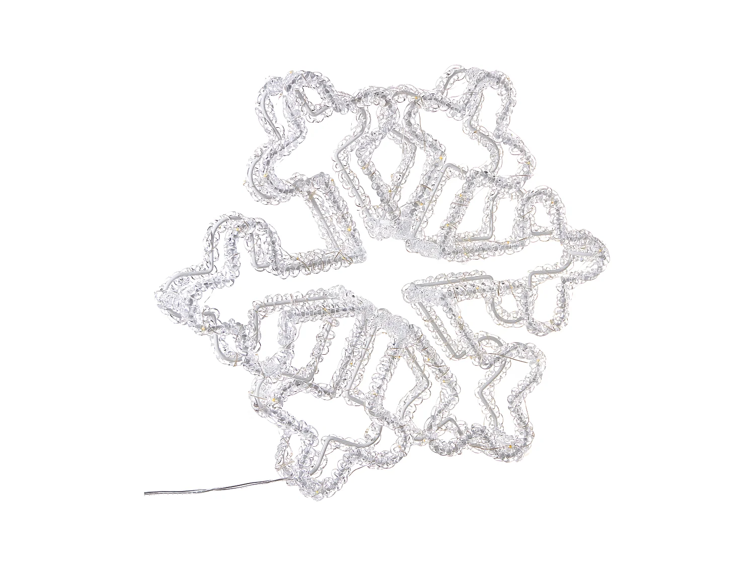 Décoration extérieure LED SILVERAN Flocon de neige 28 cm Blanc