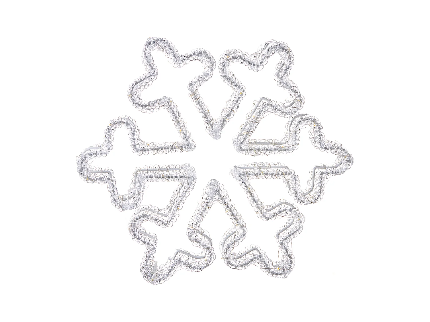 Décoration extérieure LED SILVERAN Flocon de neige 28 cm Blanc