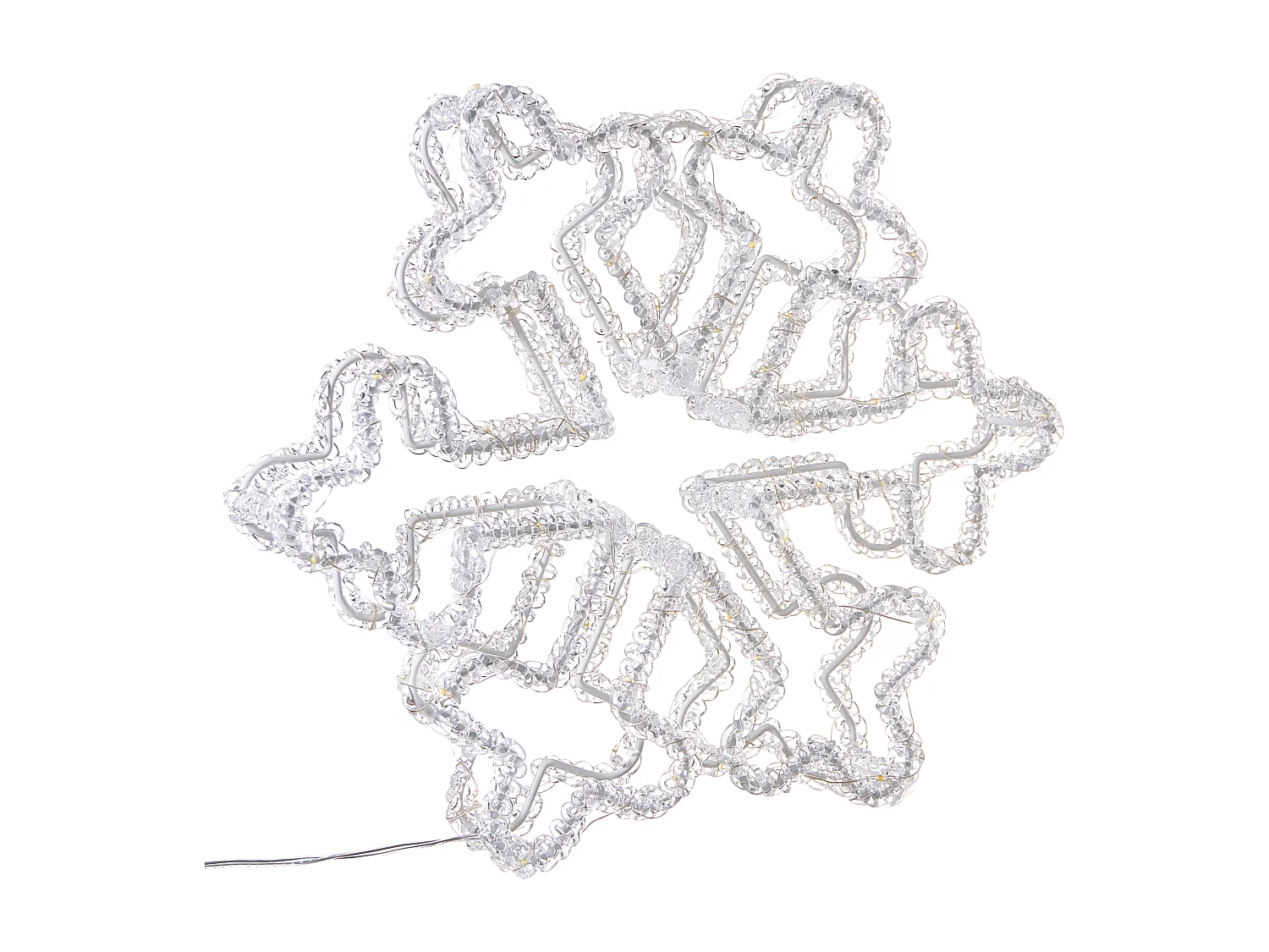 Décoration extérieure LED SILVERAN Flocon de neige 28 cm Blanc