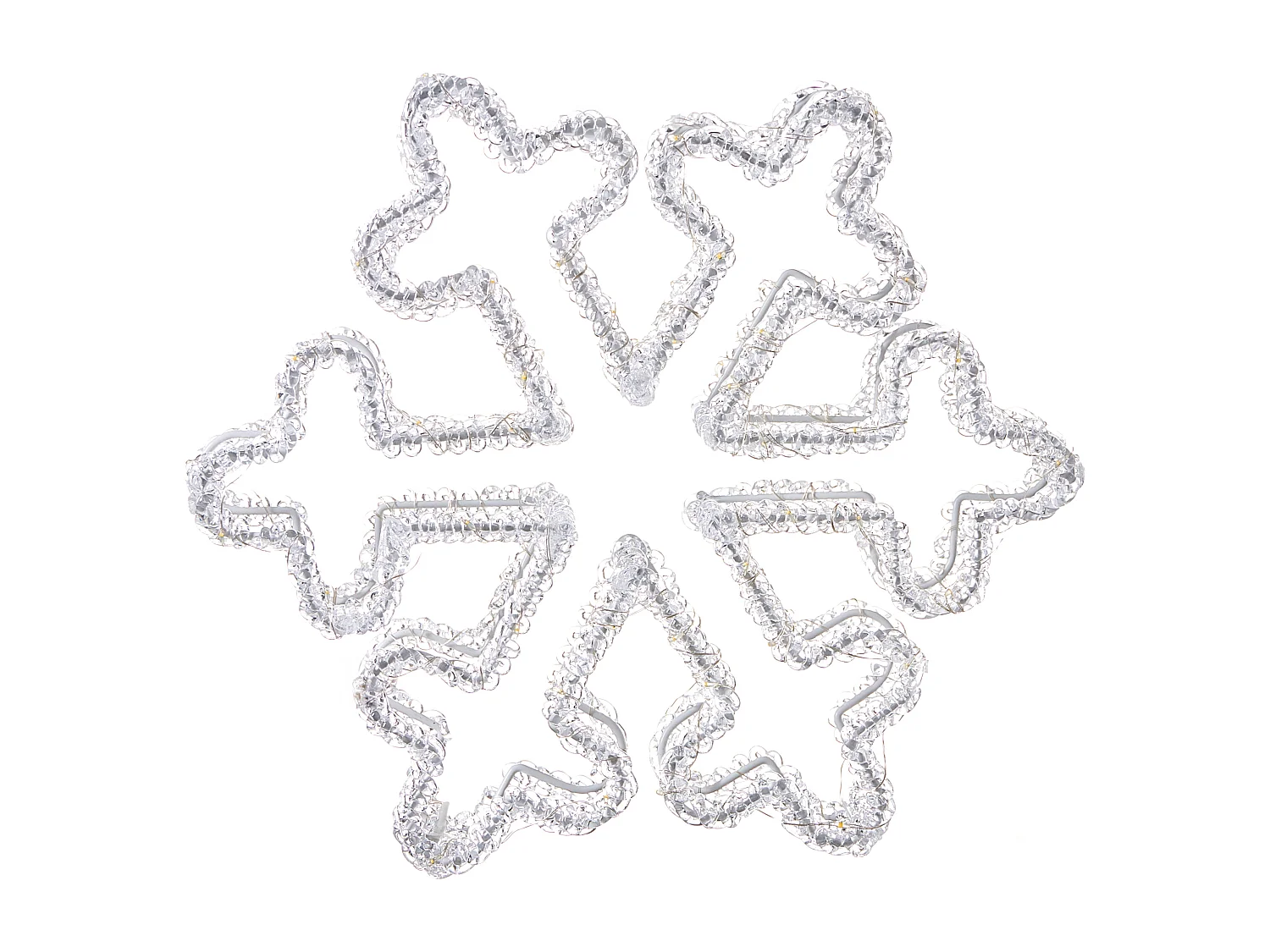 Décoration extérieure LED SILVERAN Flocon de neige 28 cm Blanc