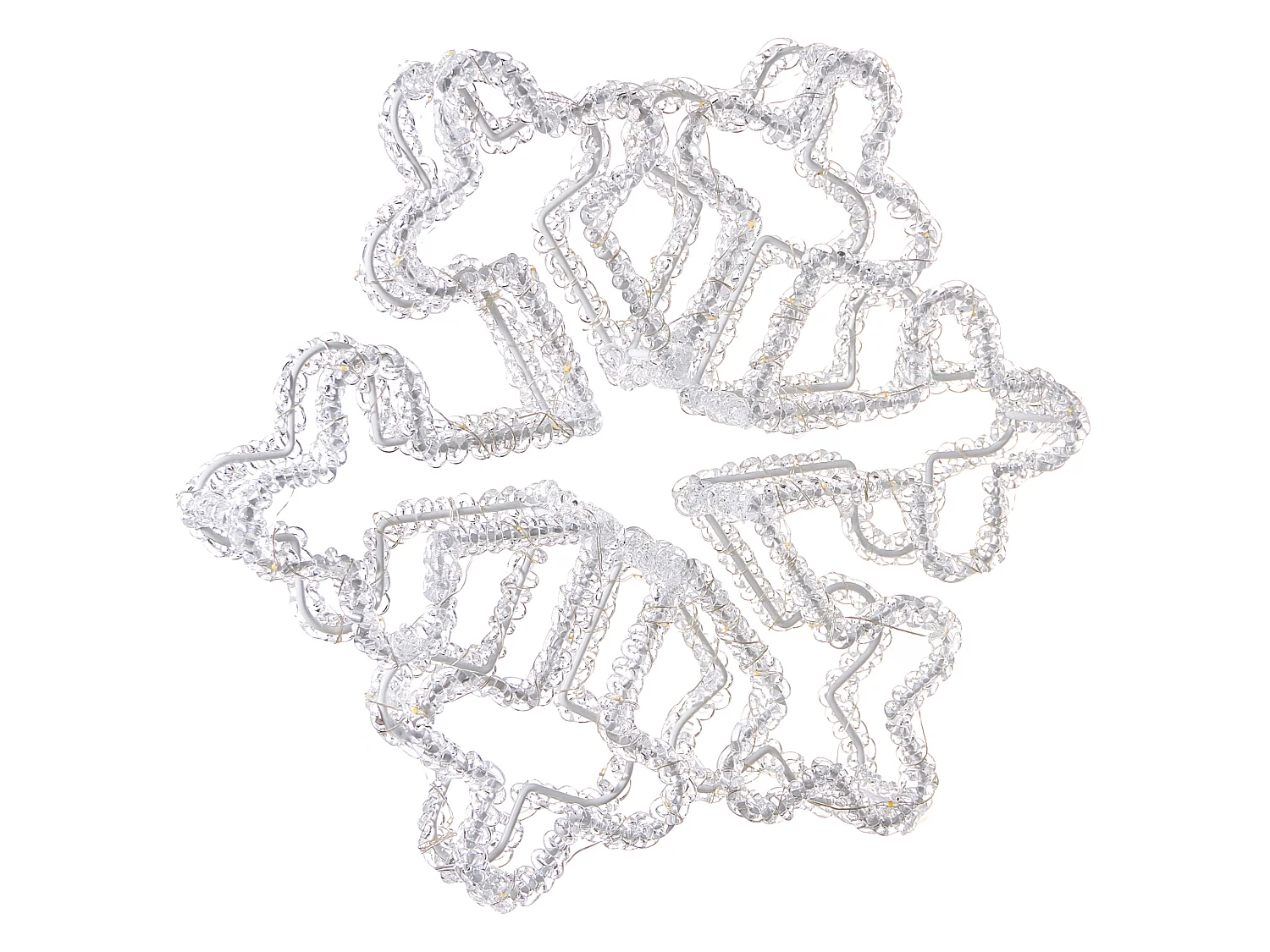 Décoration extérieure LED SILVERAN 28 cm Flocon de neige Blanc