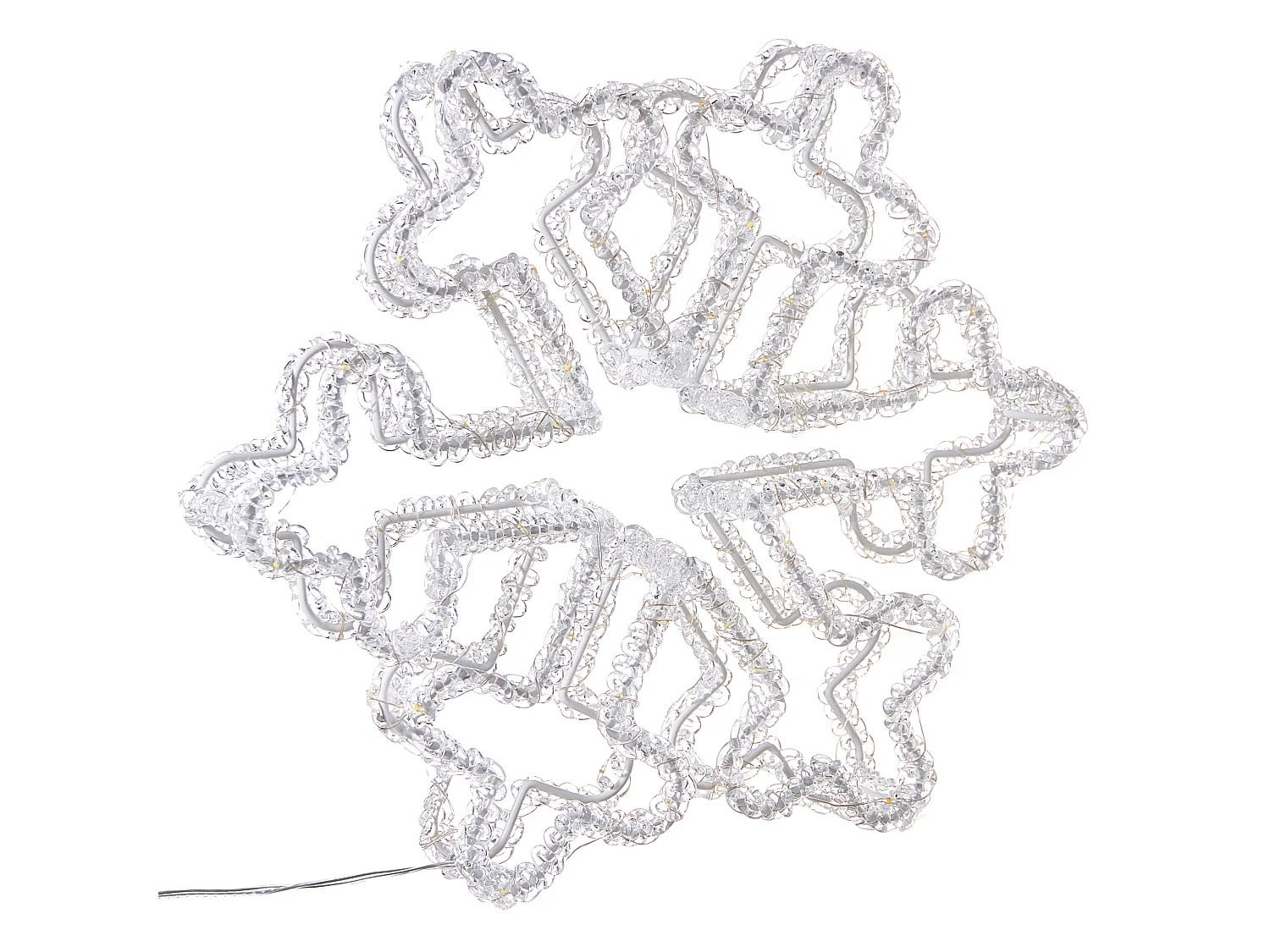 Décoration extérieure LED SILVERAN 28 cm Flocon de neige Blanc