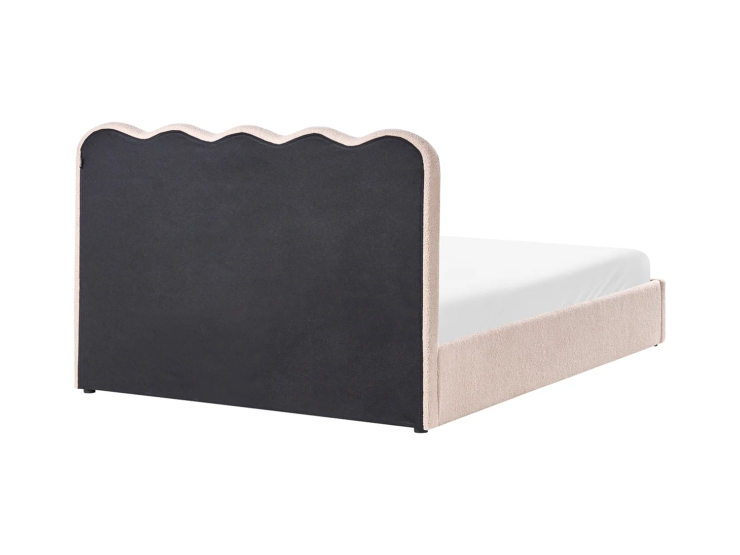 Lit ottoman Bouclé NANTERRE 160 x 200 cm Beige