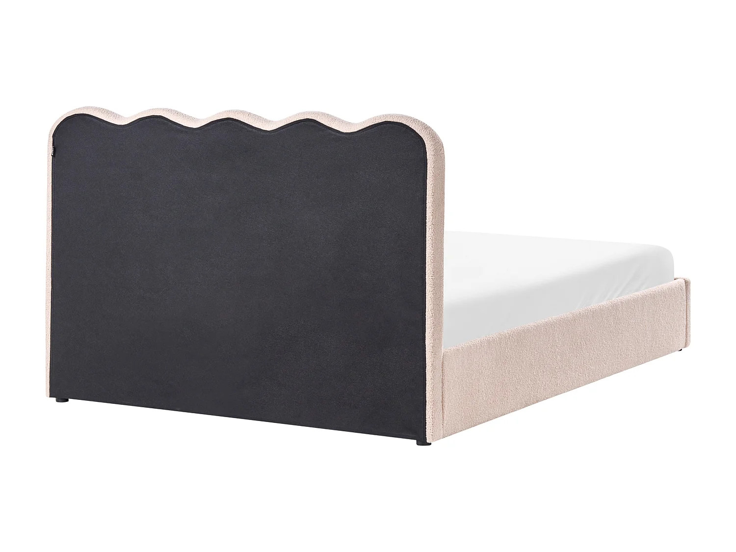 Lit ottoman Bouclé NANTERRE 160 x 200 cm Beige