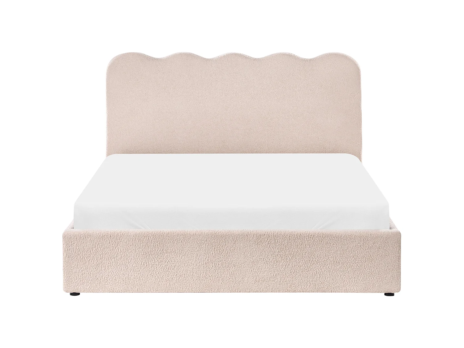 Ottoman Bed NANTERRE Boucle Beige 160 x 200 cm (EU King Size)