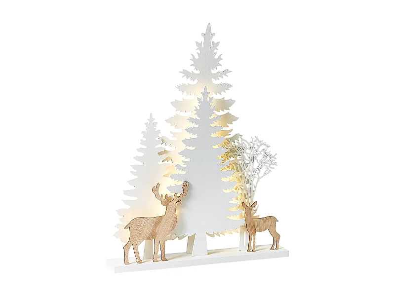 Décoration de Noël LED GISSELAN 45 cm Blanc