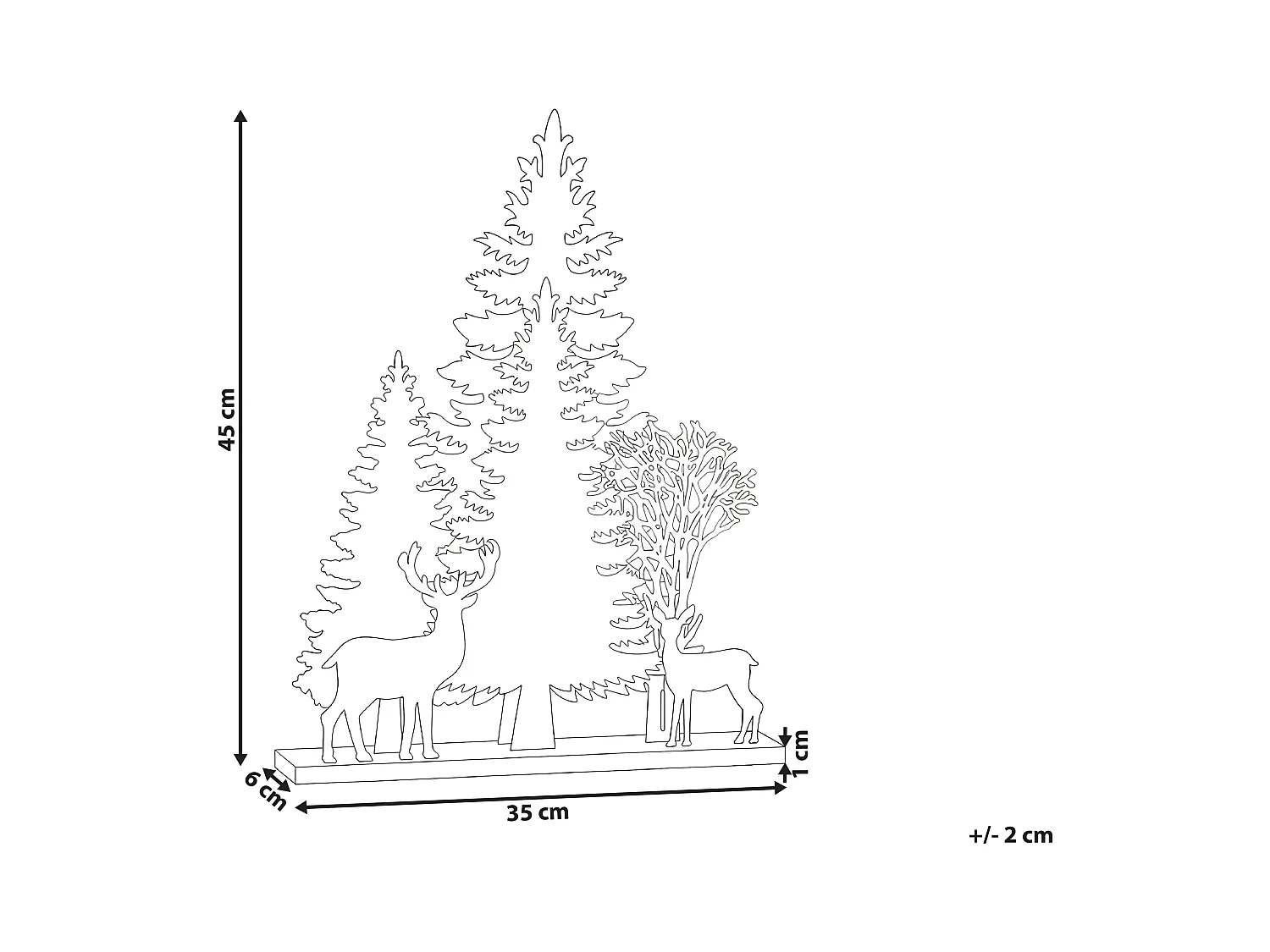Décoration de Noël LED GISSELAN 45 cm Blanc