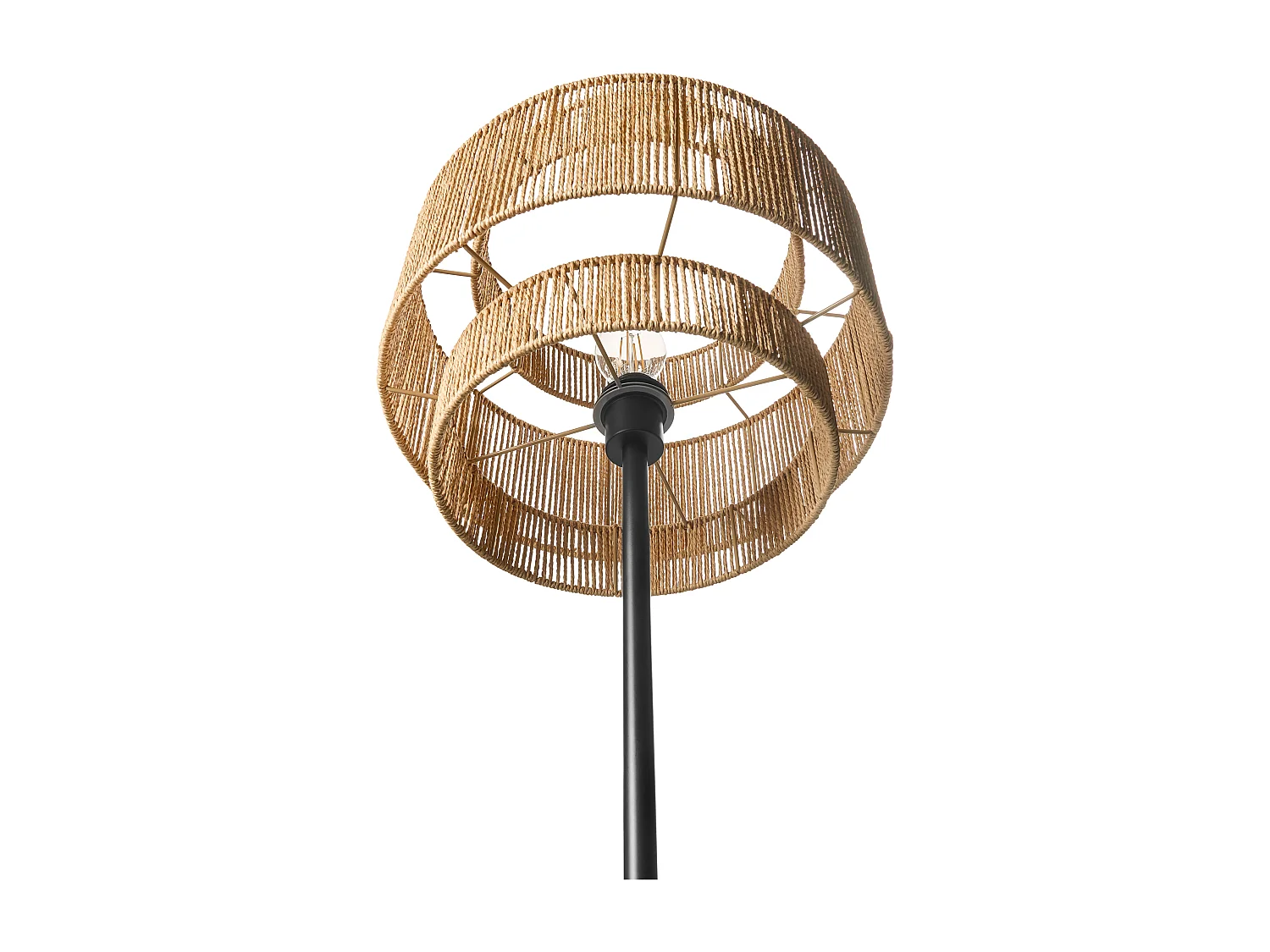 Lampadaire WOKIRO Corde tressé en papier Naturel