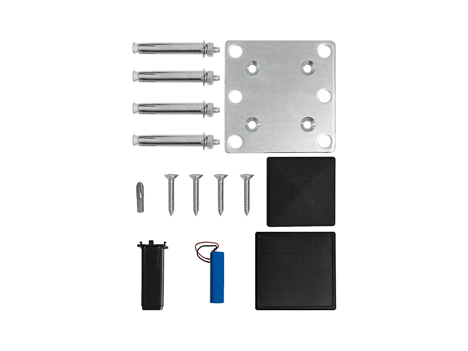 Vallas para exteriores de WPC y Aluminio - 4x Paneles Cuadrados + 1x Oblicuo + 5x Postes con LED | Gris