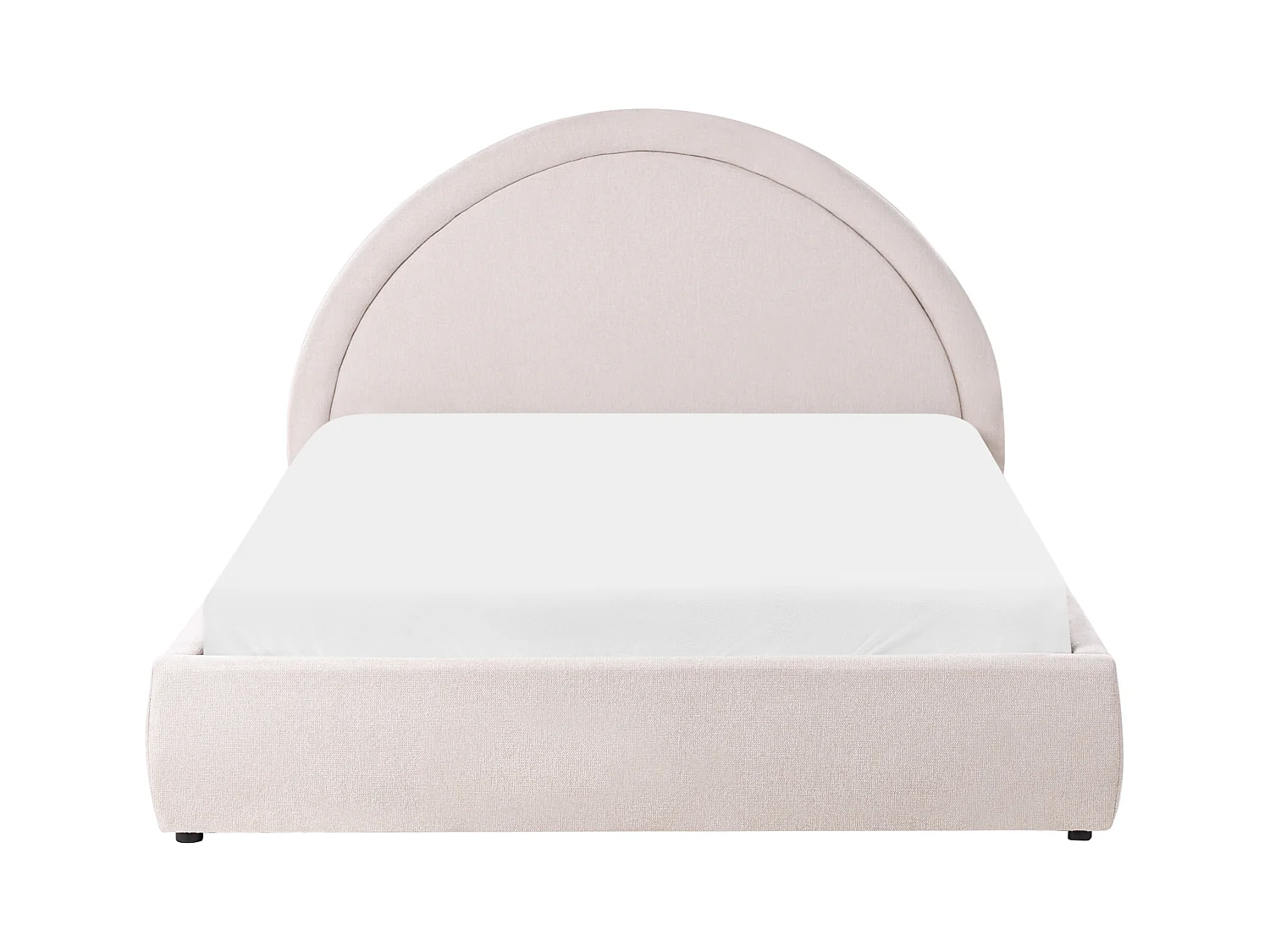 Lit ottoman Tissu MOUZON 140 x 200 cm Beige clair