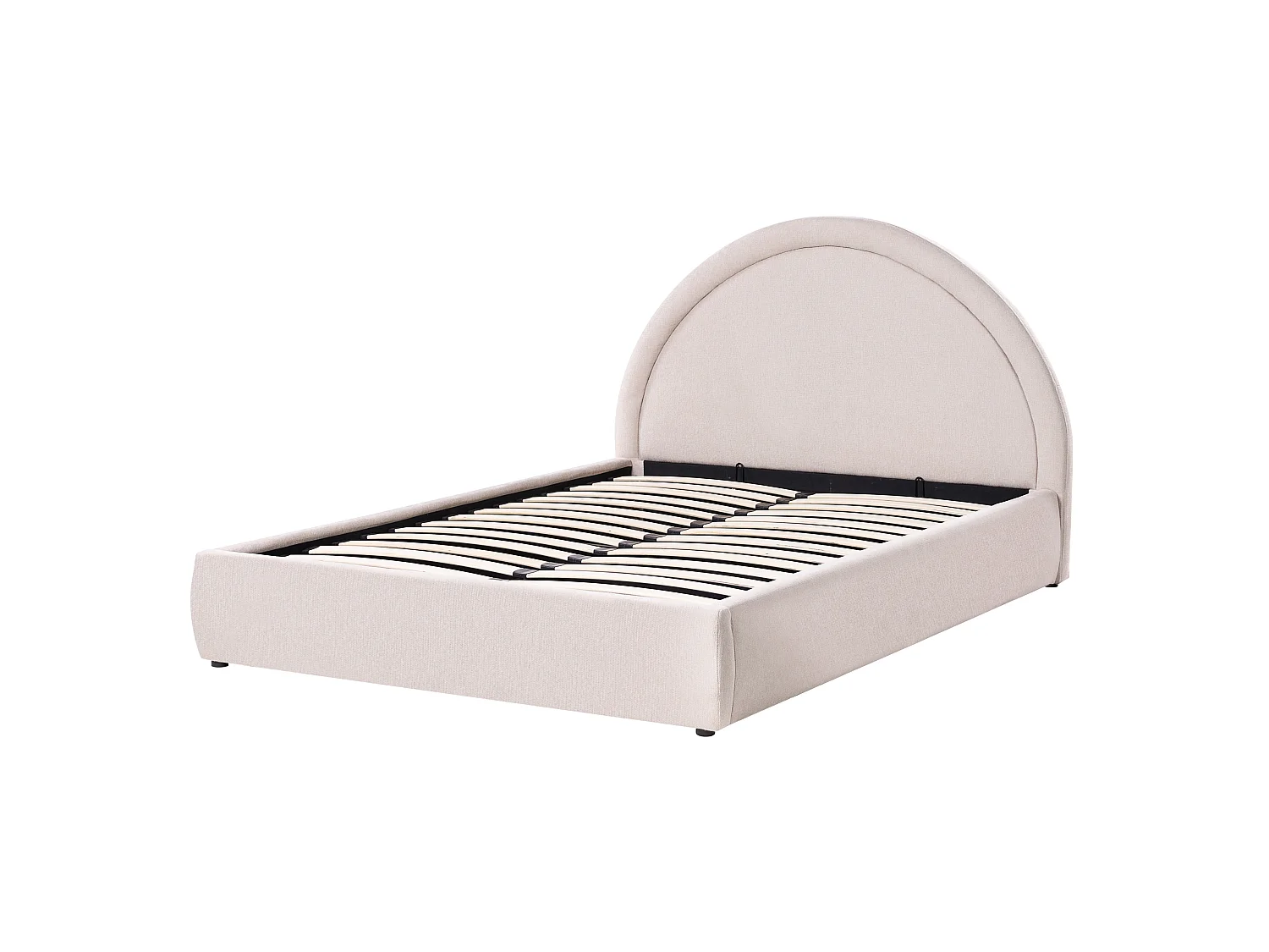 Ottoman Bed MOUZON Fabric Light Beige 140 x 200 cm (EU Double)