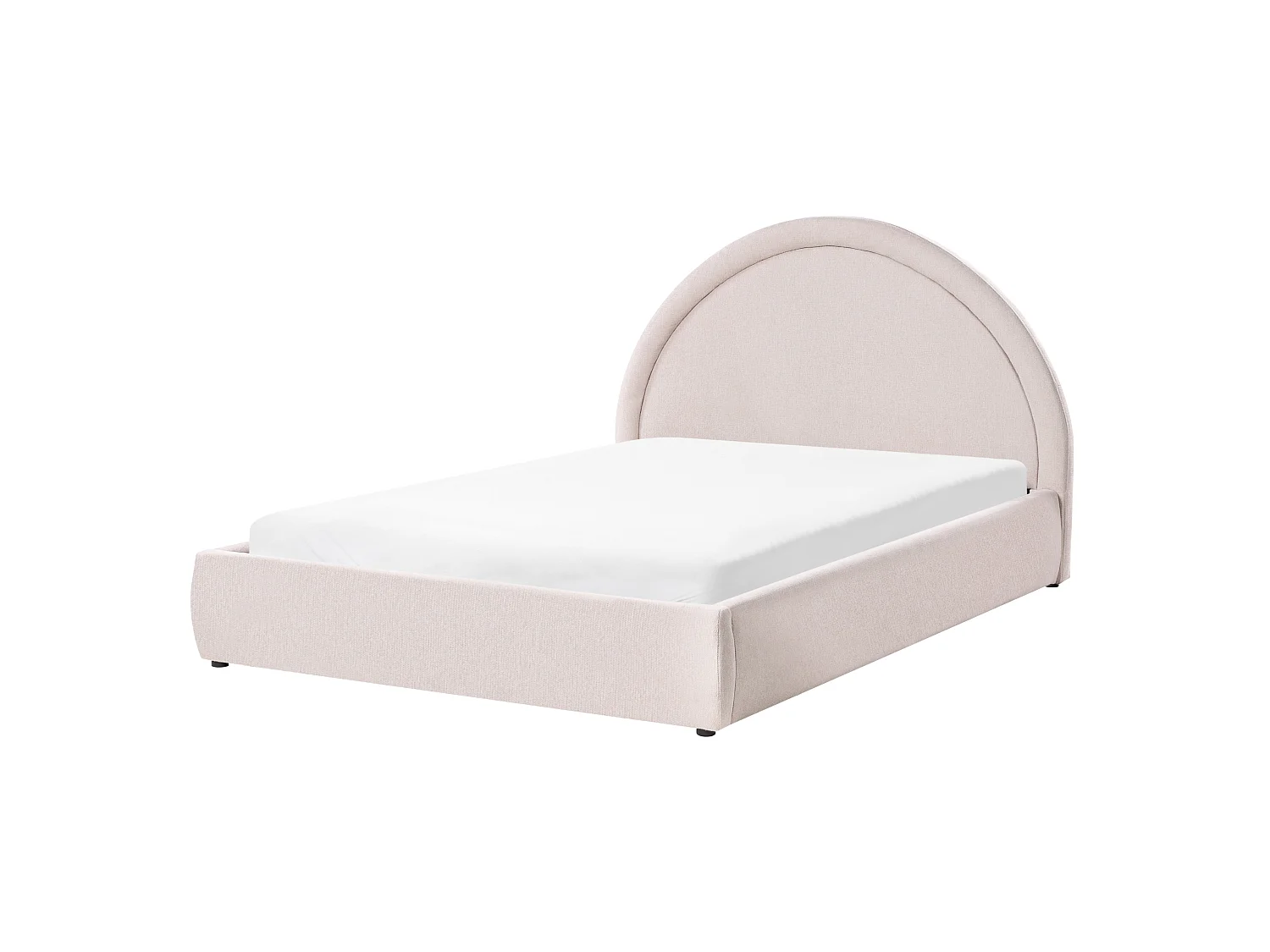Ottoman Bed MOUZON Fabric Light Beige 140 x 200 cm (EU Double)