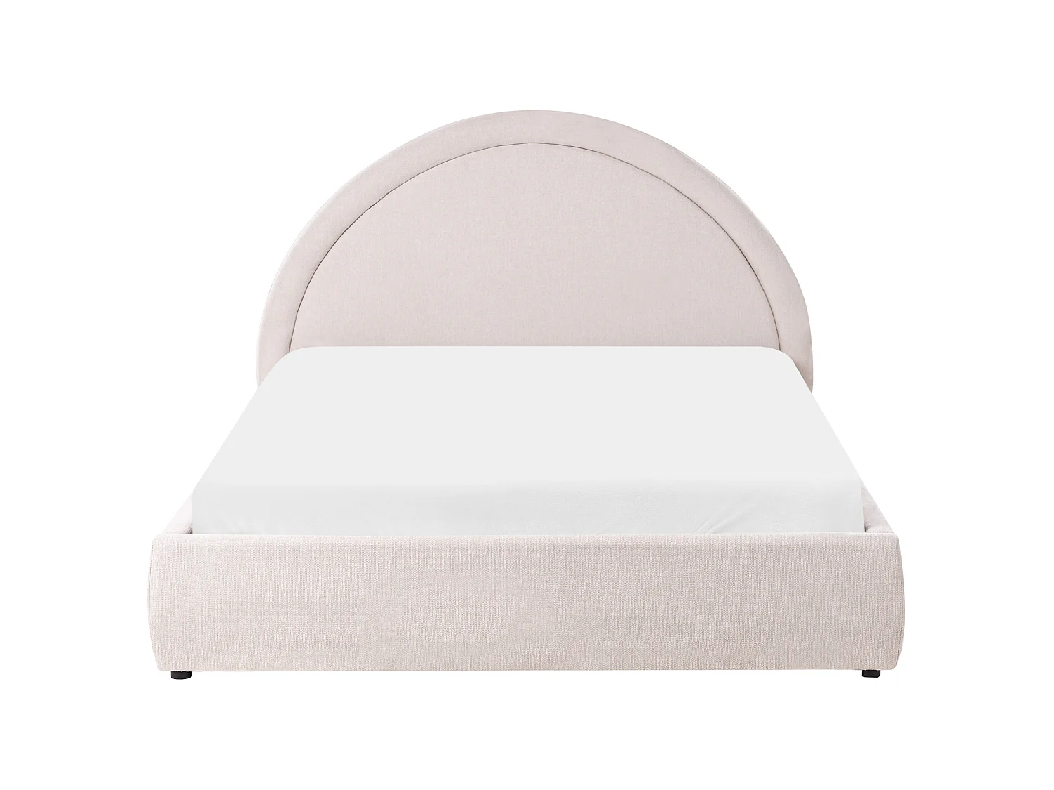 Ottoman Bed MOUZON Fabric Light Beige 140 x 200 cm (EU Double)