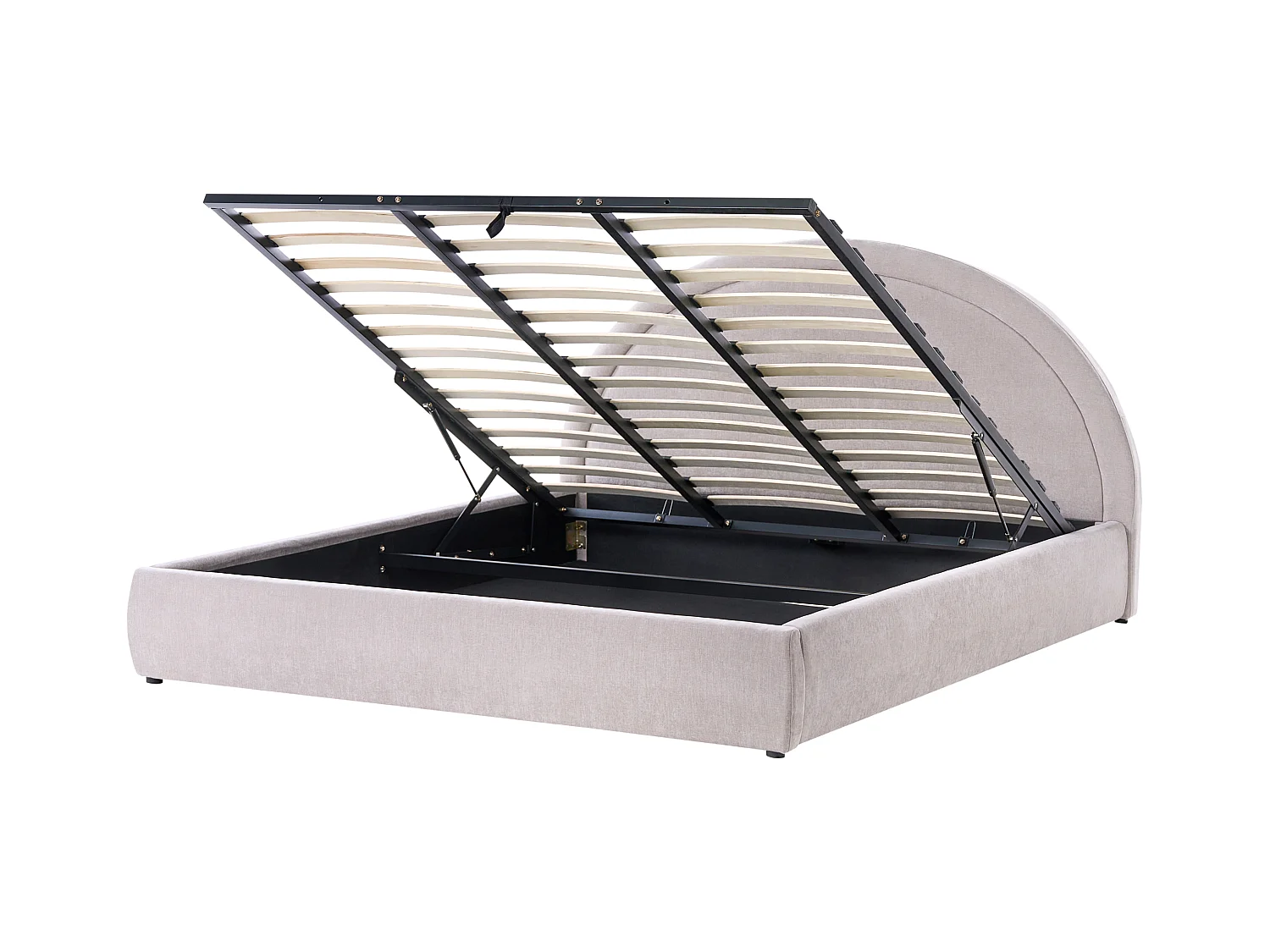 Lit ottoman Tissu MOUZON 180 x 200 cm Beige