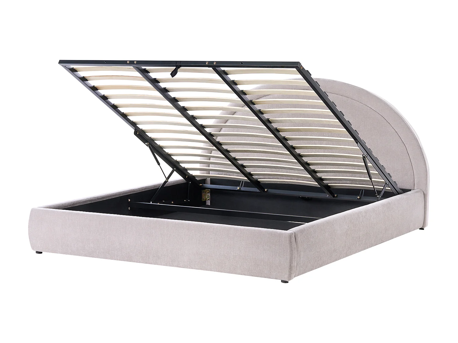 Lit ottoman Tissu MOUZON 180 x 200 cm Beige