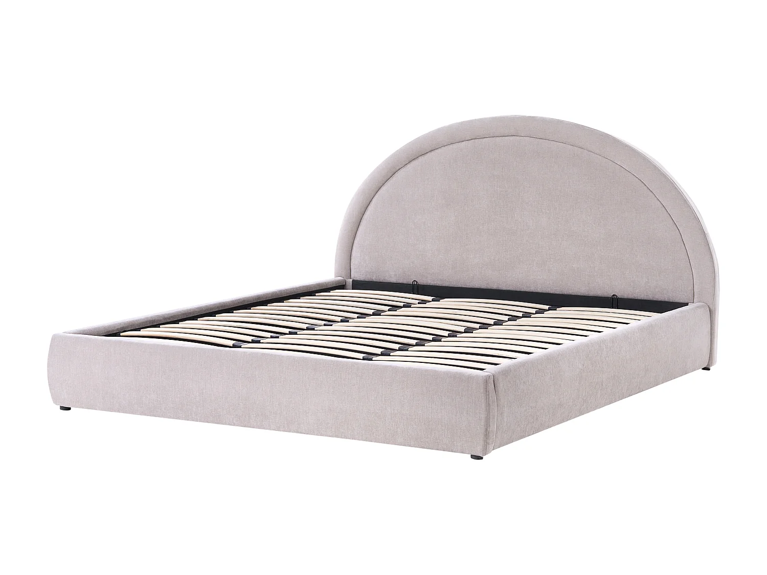 Lit ottoman Tissu chenille MOUZON 180 x 200 cm Beige