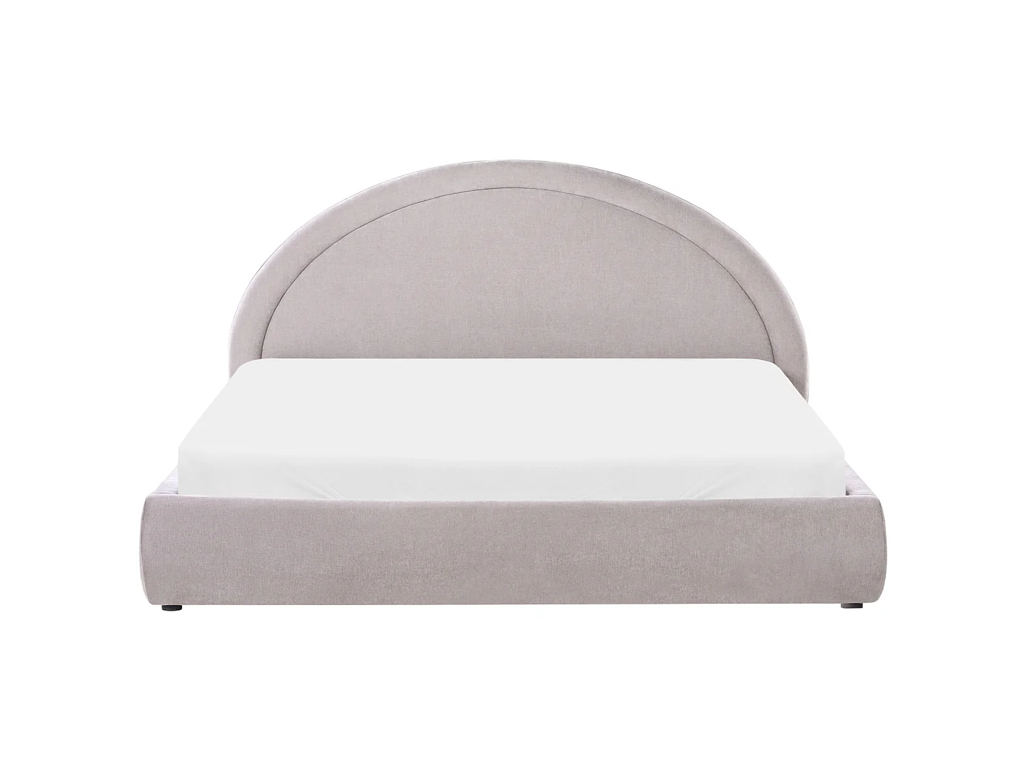 Lit ottoman MOUZON Tissu chenille Taupe 180 x 200 cm