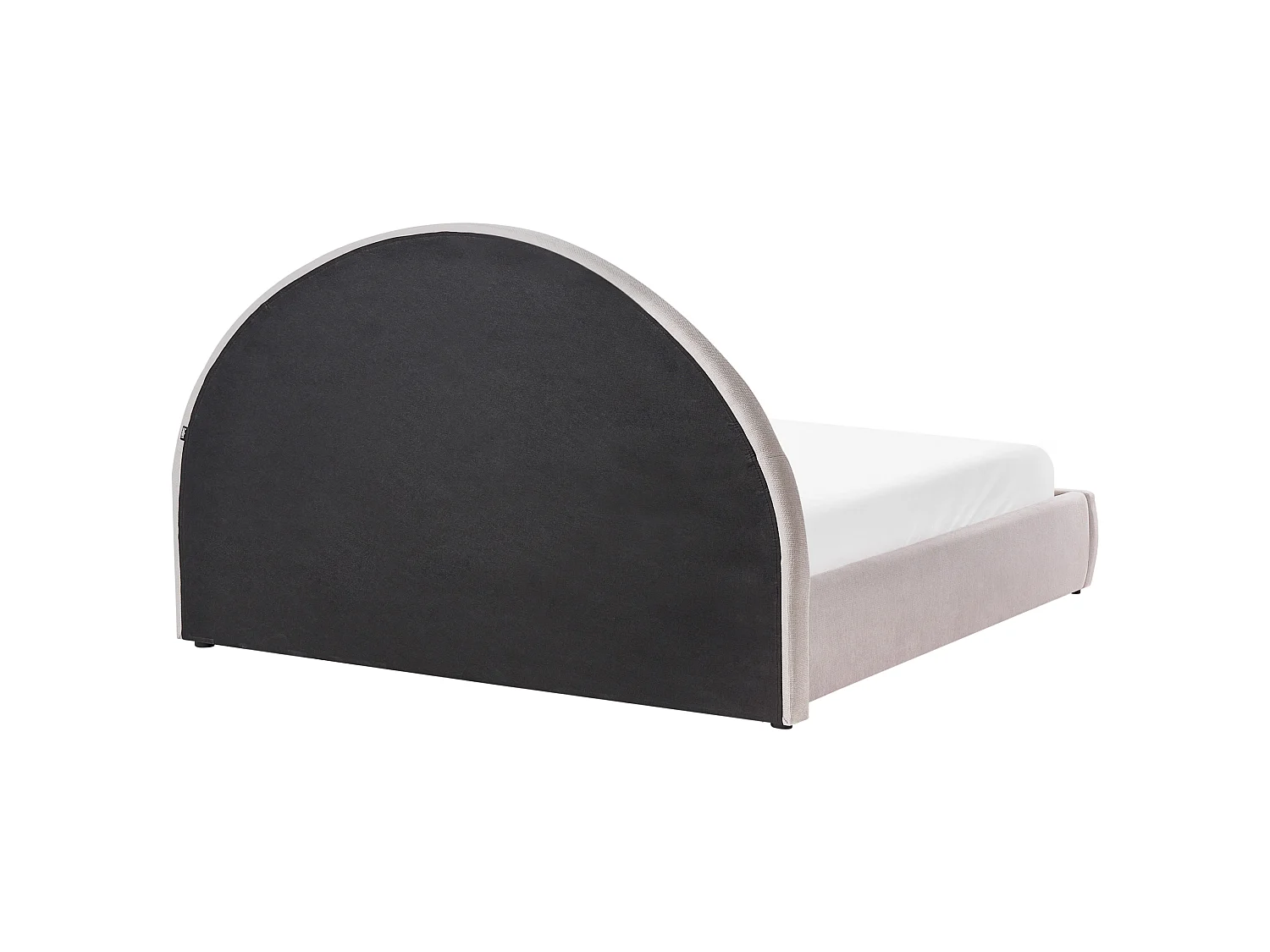 Lit ottoman MOUZON Tissu chenille Taupe 180 x 200 cm