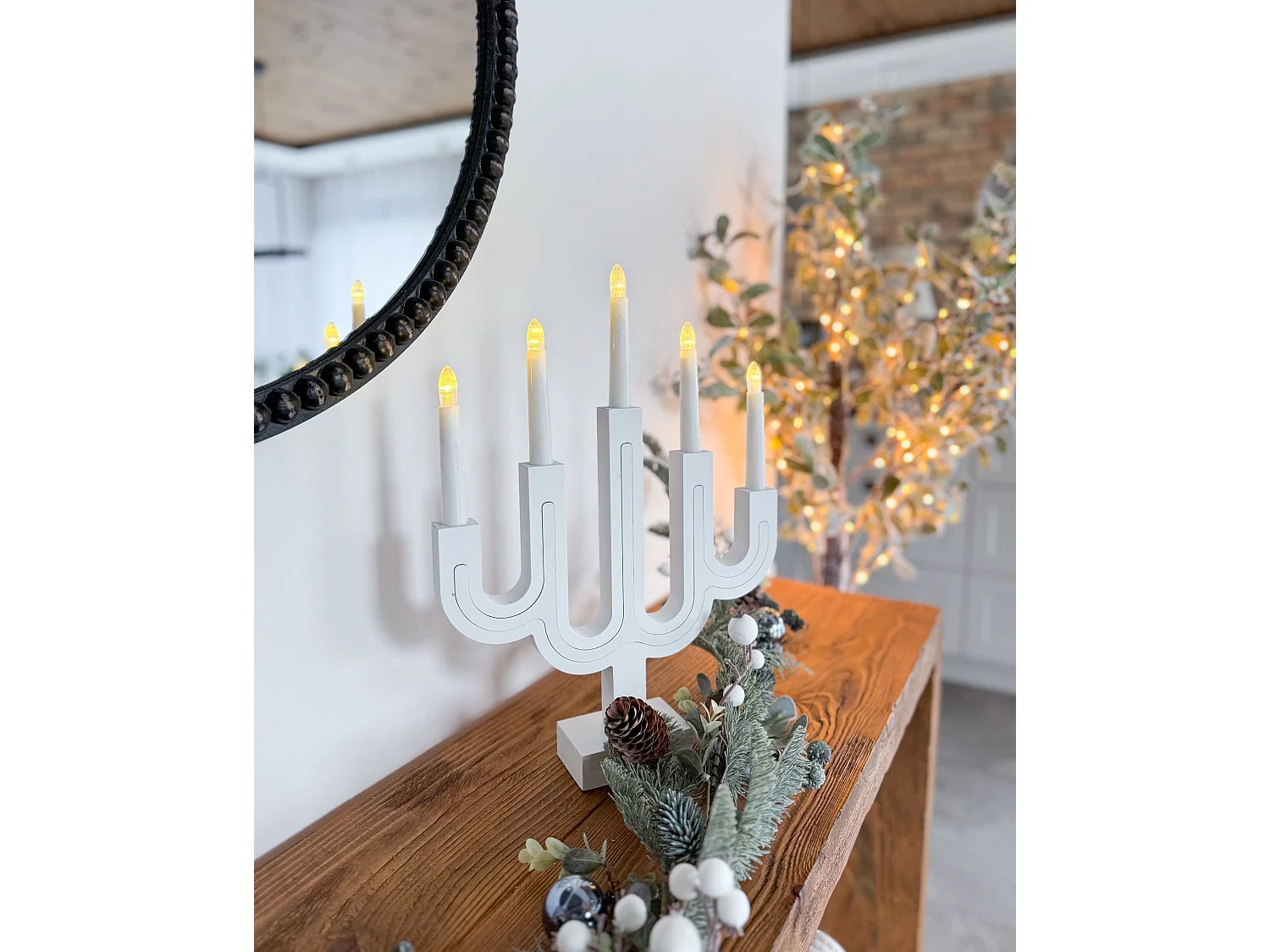 Décoration de Noël LED BJORKAN 42 cm Blanc
