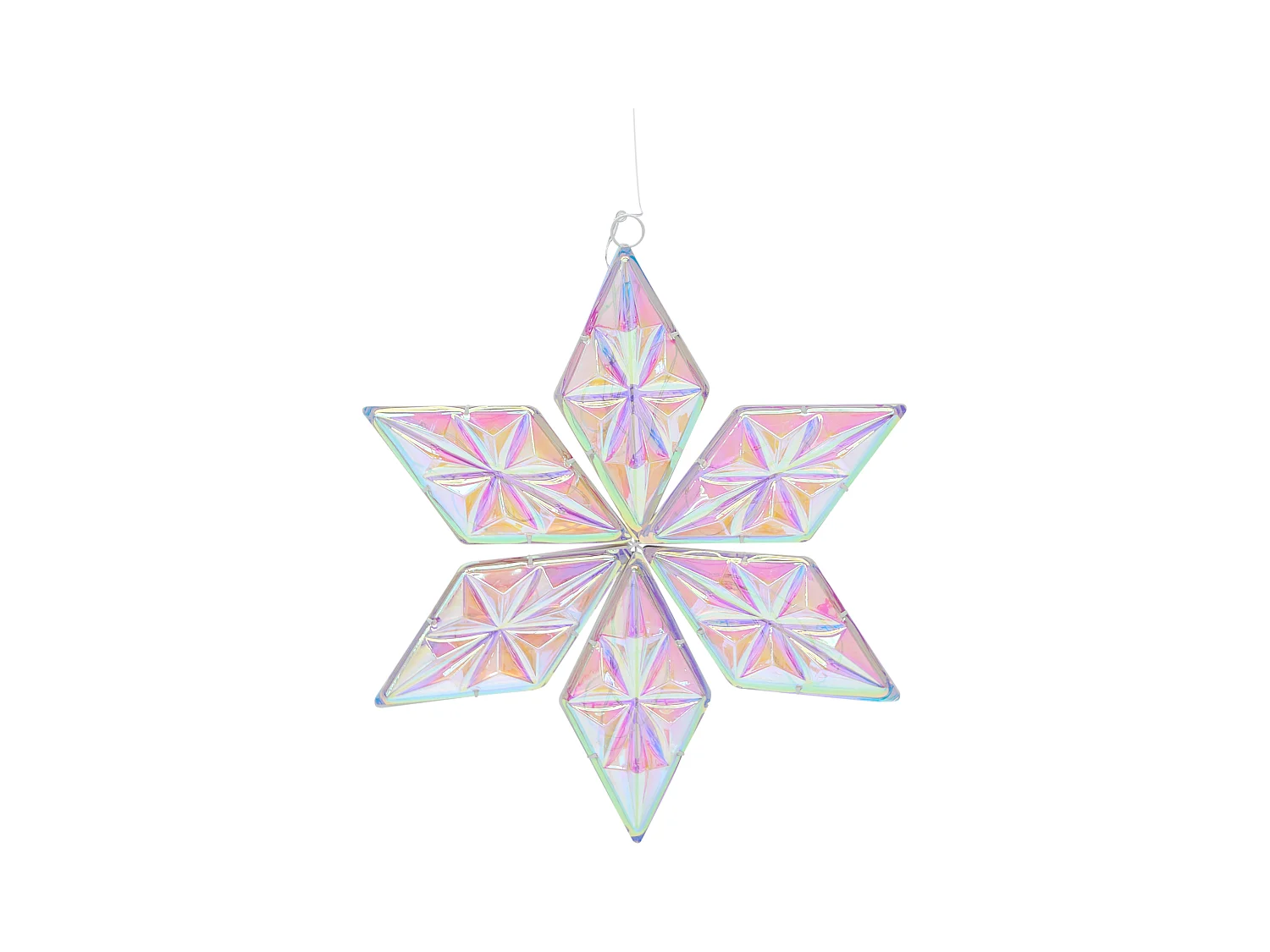 Lot de 3 décorations suspendues RENSJON Étoile 25/35/46 cm Multicolore