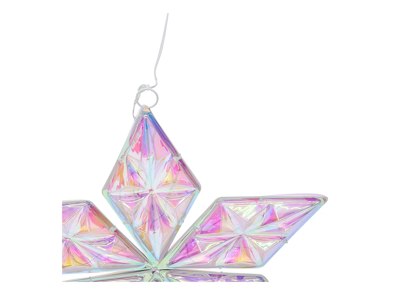 Lot de 3 décorations suspendues RENSJON Étoile 25/35/46 cm Multicolore