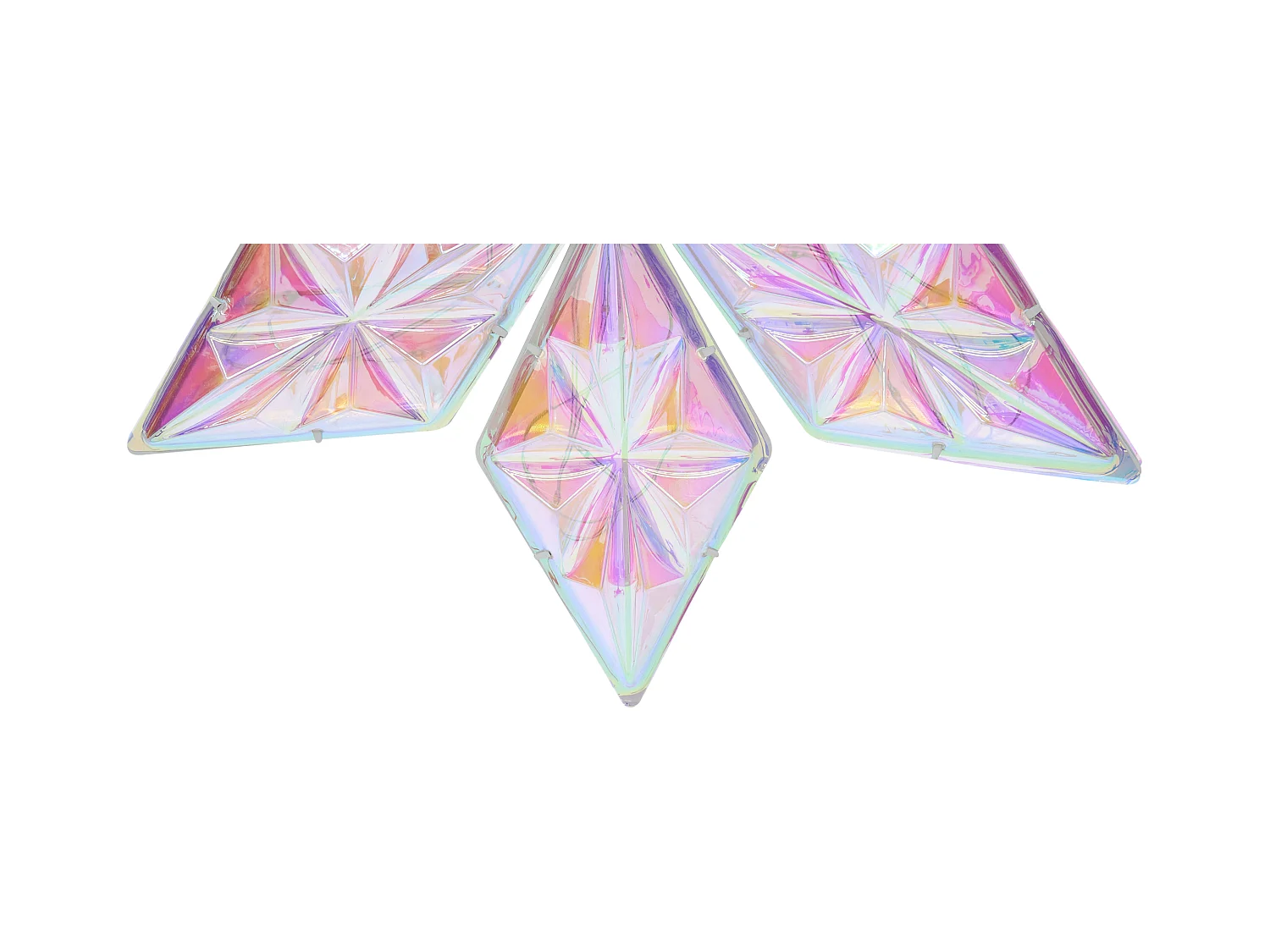 Lot de 3 décorations suspendues RENSJON Étoile 25/35/46 cm Multicolore