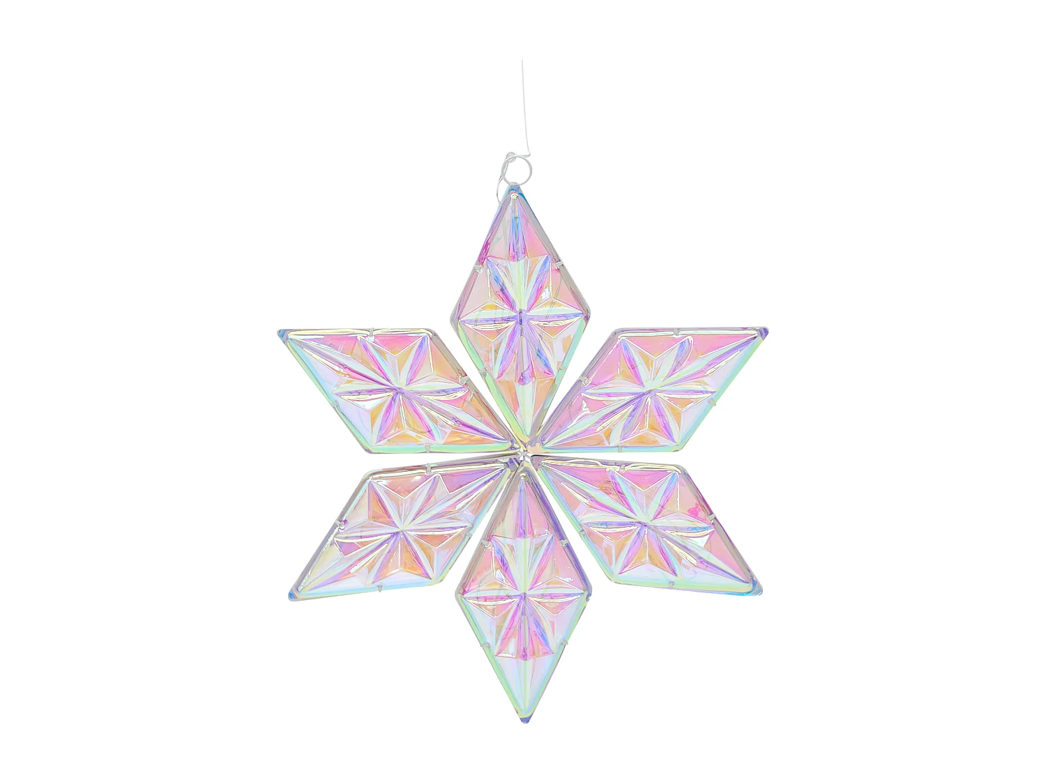 Lot de 3 décorations suspendues RENSJON Étoile 25/35/46 cm Multicolore