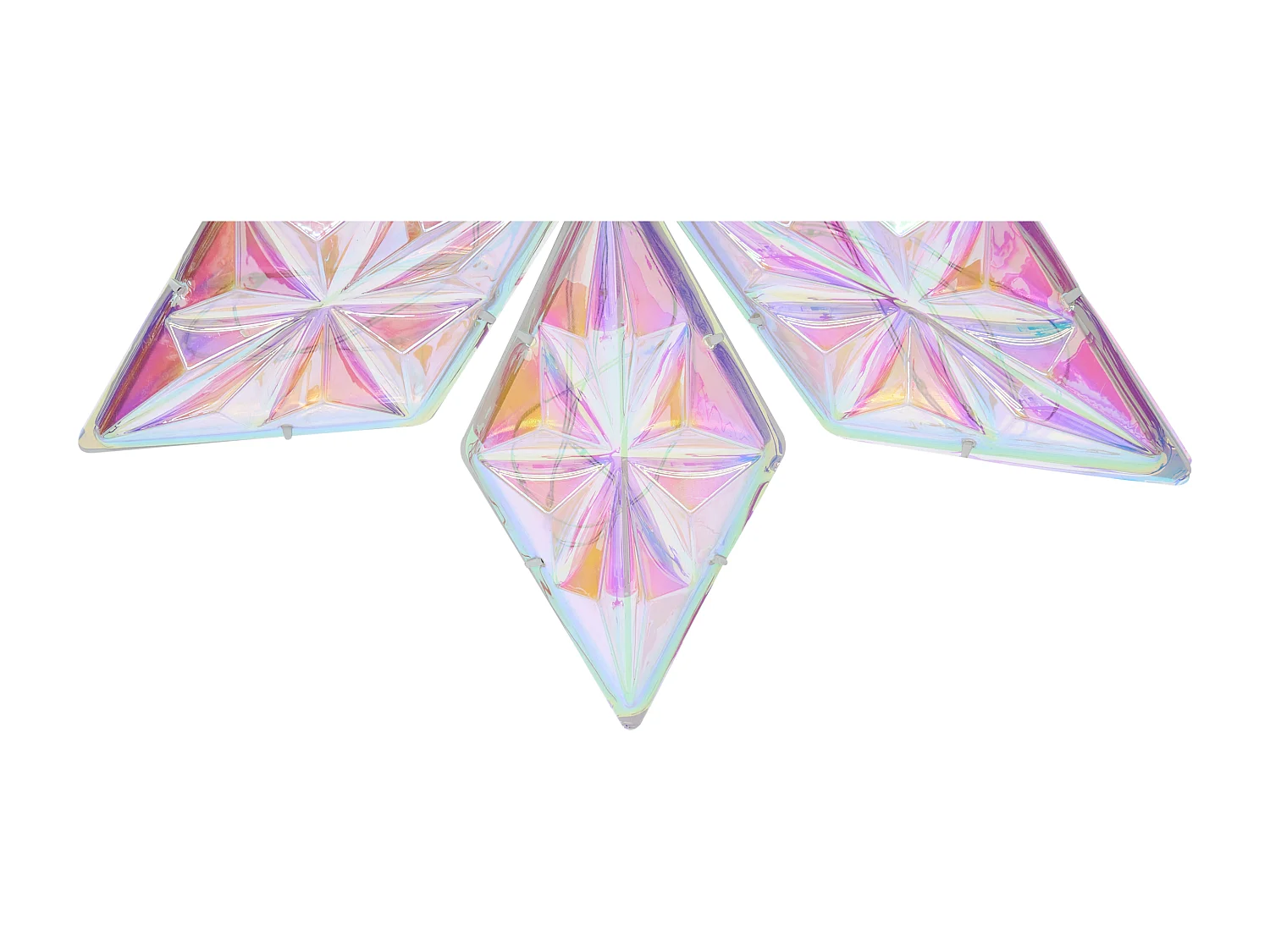 Lot de 3 décorations suspendues RENSJON Étoile 25/35/46 cm Multicolore