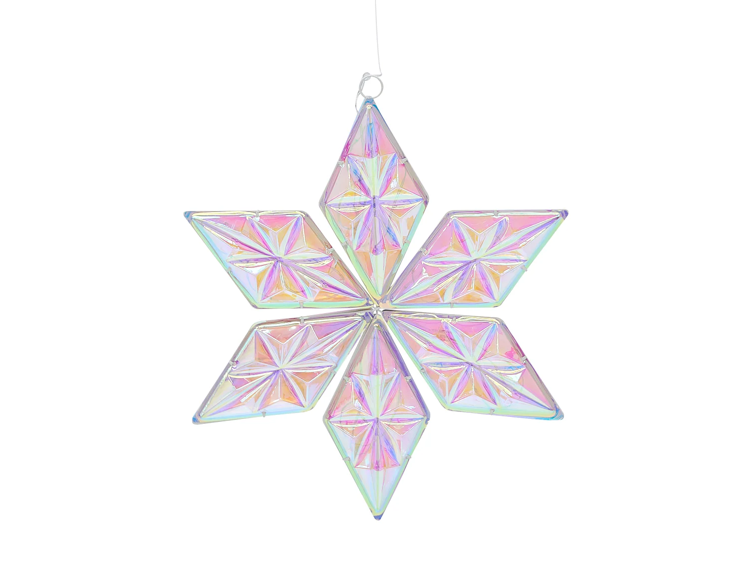 Set of 3 Hanging Decorations RENSJON Star 25/35/46 cm Multicolour