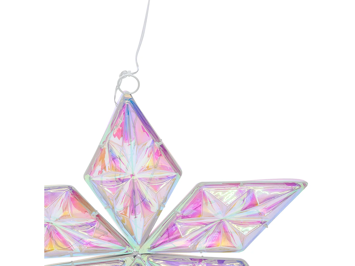 Set of 3 Hanging Decorations RENSJON Star 25/35/46 cm Multicolour