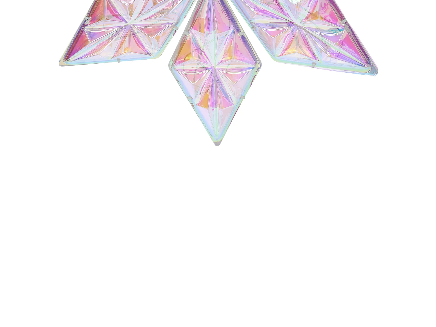 Set of 3 Hanging Decorations RENSJON Star 25/35/46 cm Multicolour