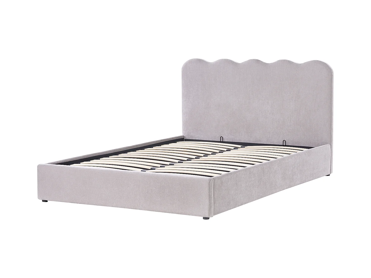 Lit ottoman Tissu NANTERRE 160 x 200 cm Beige